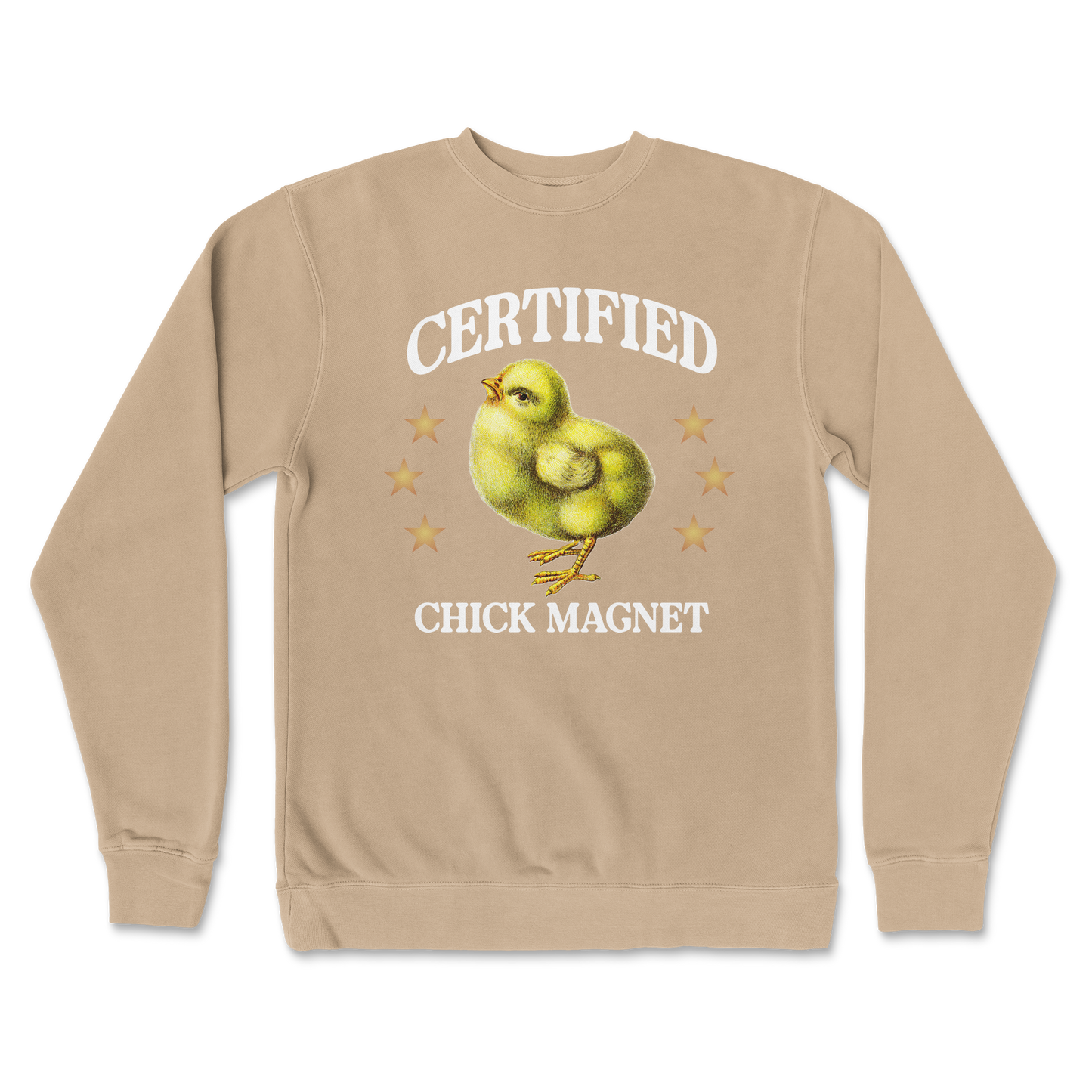 Independent Clothing Co. Crew Neck Chick Magnet in Sandstone