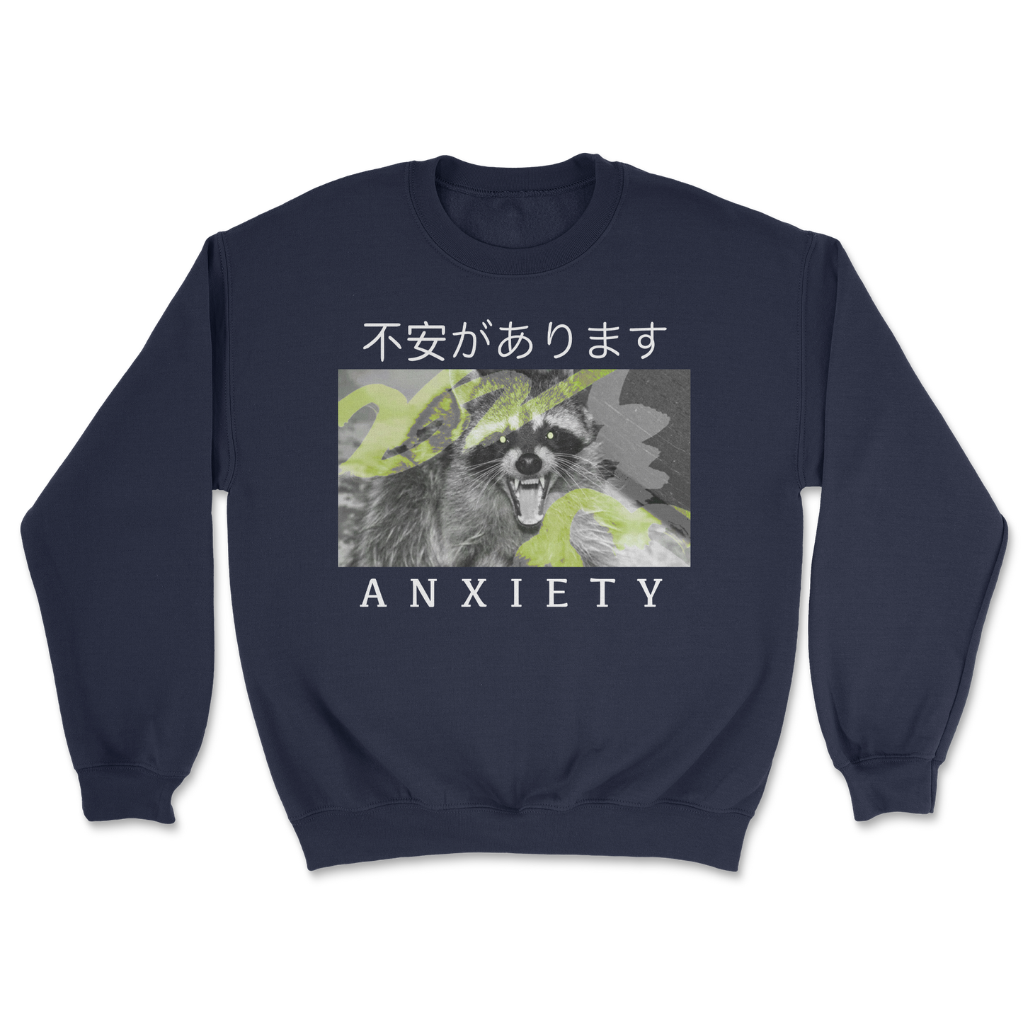 Heavy Blend Crew Neck Anxiety in Navy
