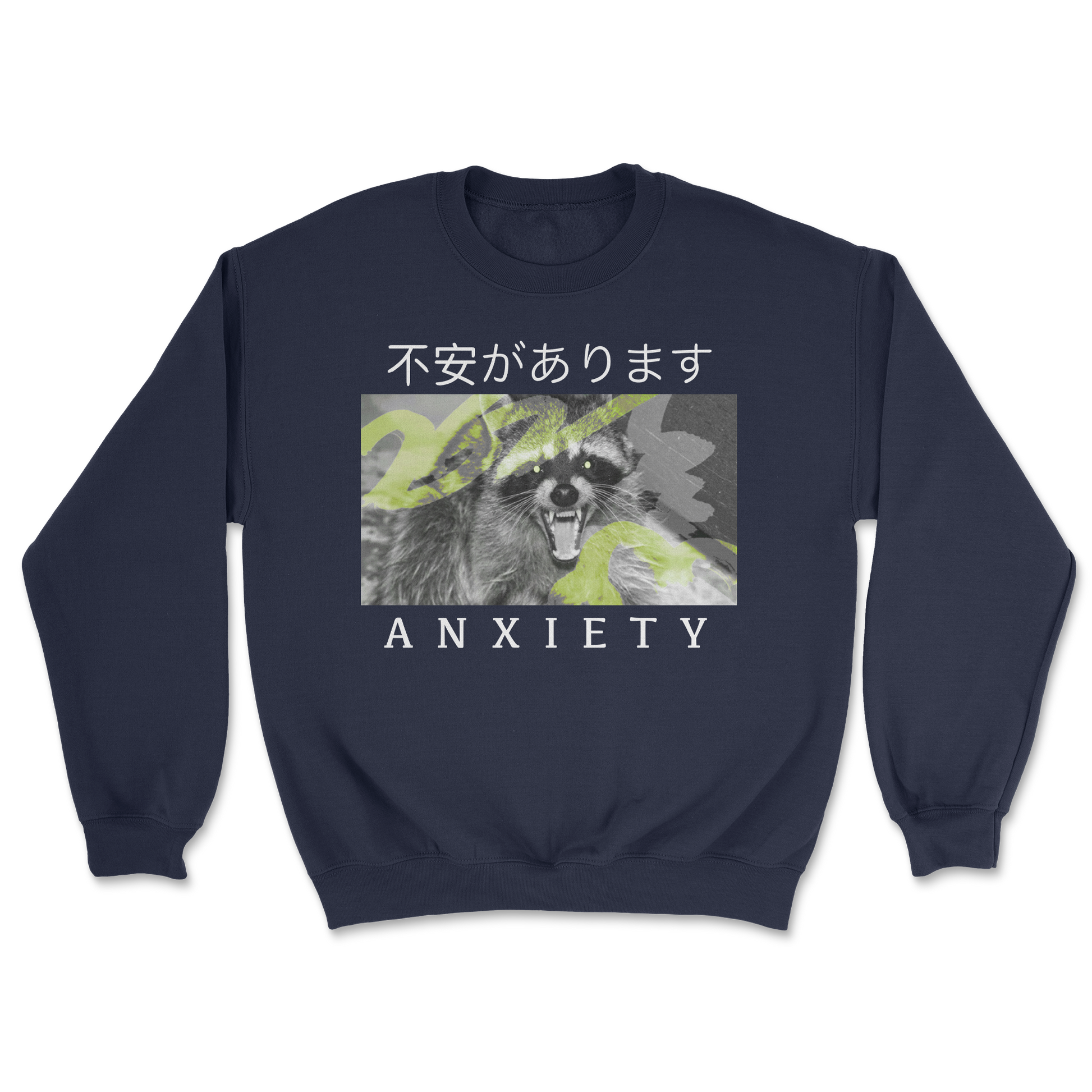 Heavy Blend Crew Neck Anxiety in Navy