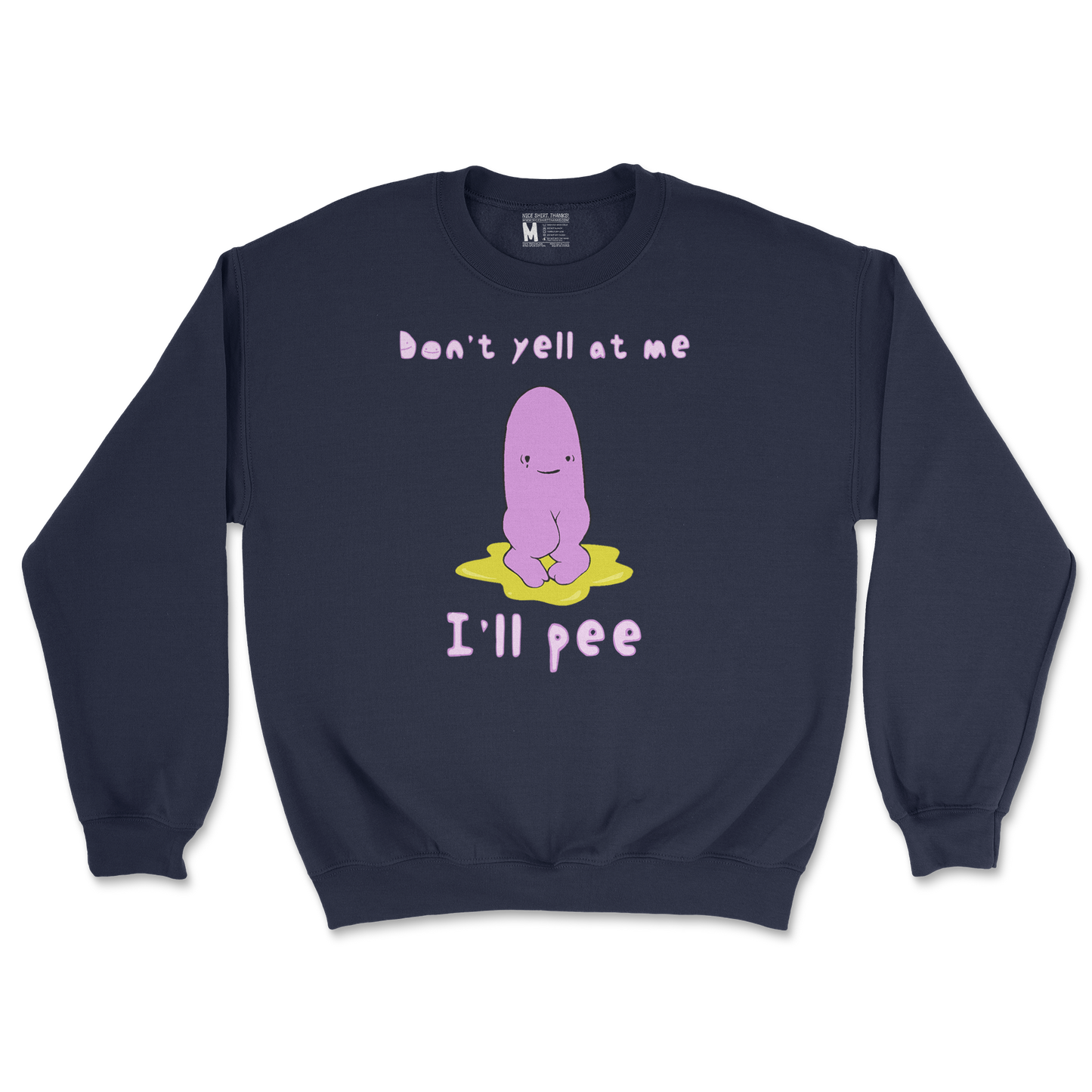 Gildan SoftStyle Crew Neck Dont Yell 2 in Navy