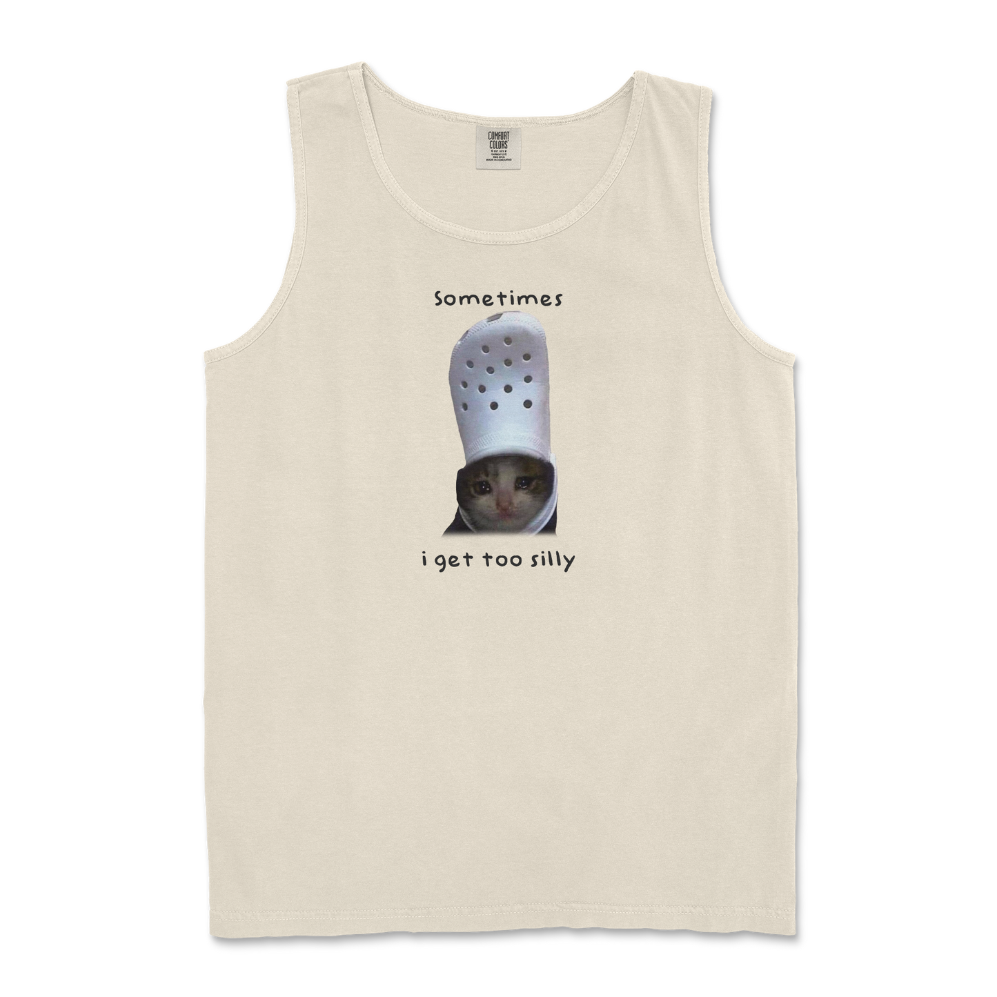 Comfort Colors Tank Top Got Too Silly  in Ivory