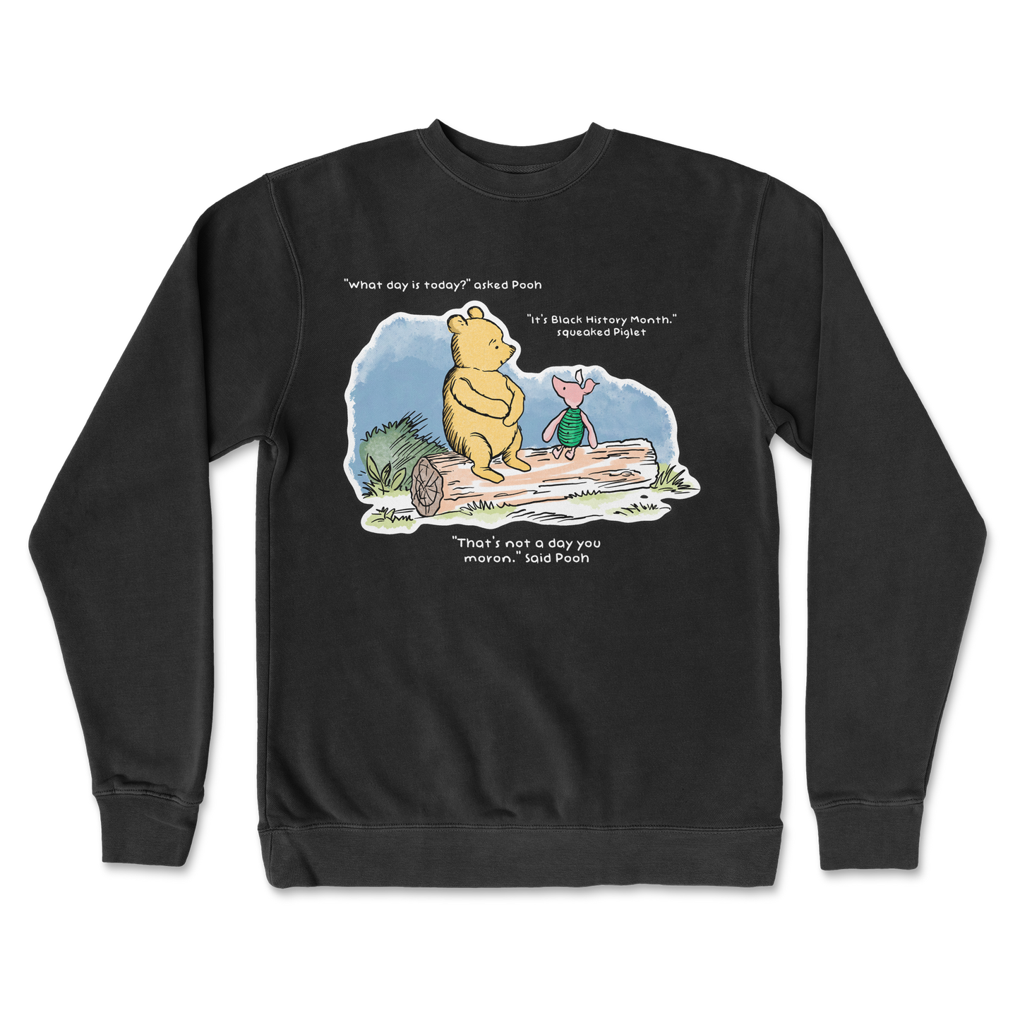 Independent Clothing Co. Crew Neck Winnie the Pooh in Black
