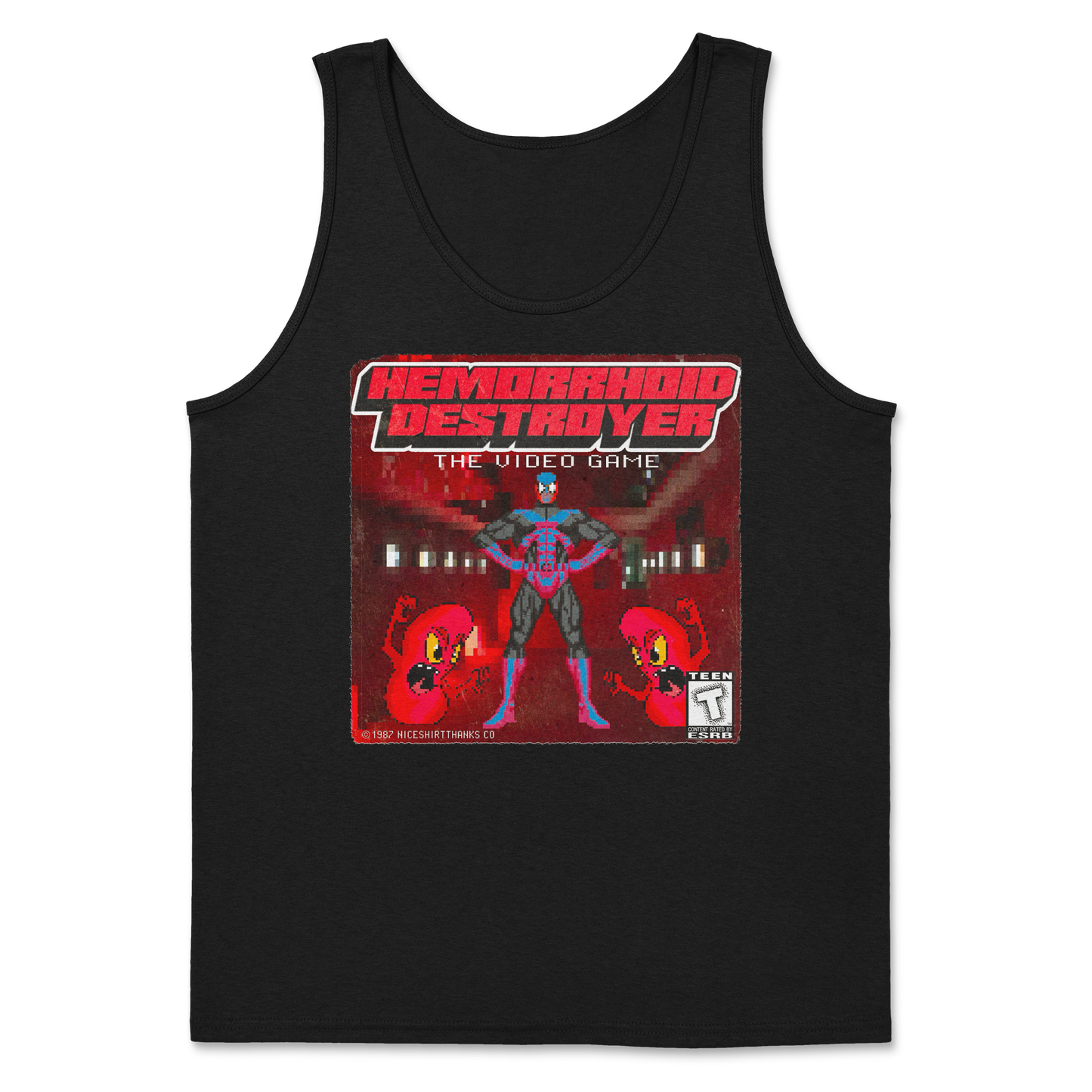 The Nice Shirt Tank Top Hemorrhoid Destroyer in Black