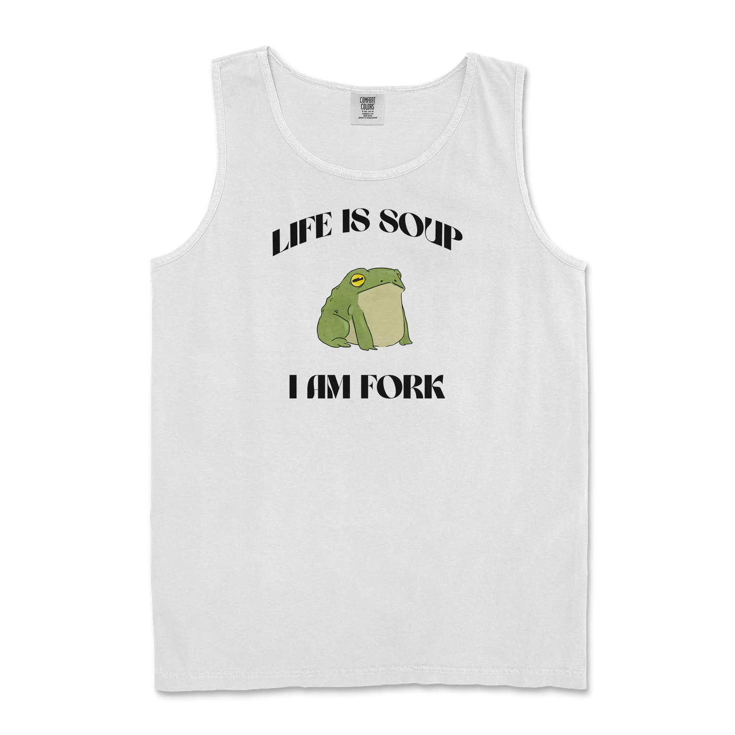 Comfort Colors Tank Top I Am Fork in White