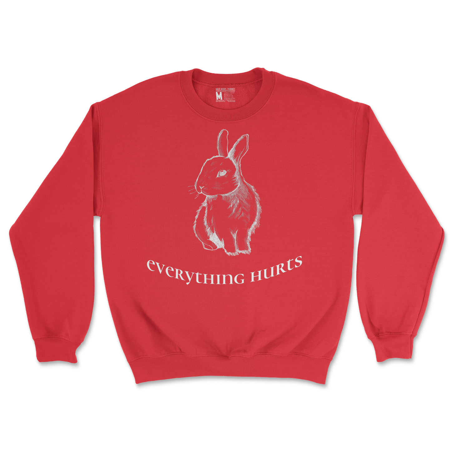 Gildan SoftStyle Crew Neck Everything Hurts in Red