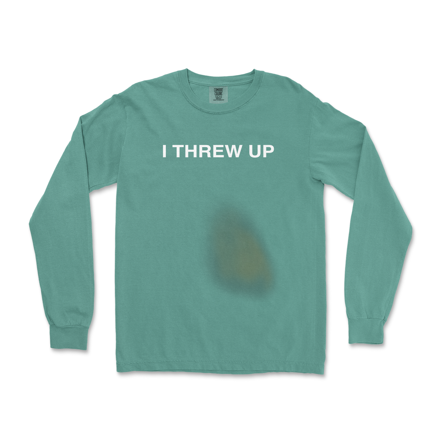 Comfort Colors Long Sleeve Mom I Threw Up in LightGreen