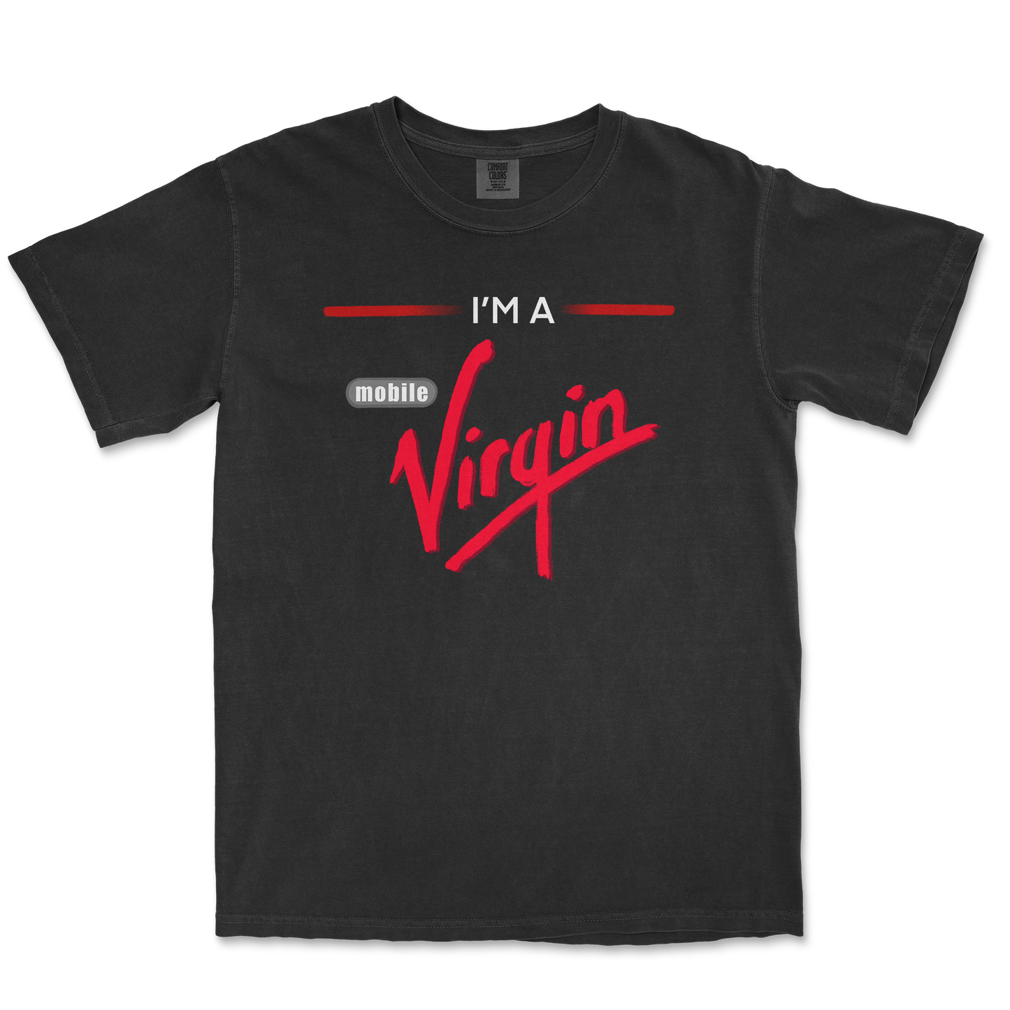 Comfort Colors T-Shirt Mobile Virgin in Black