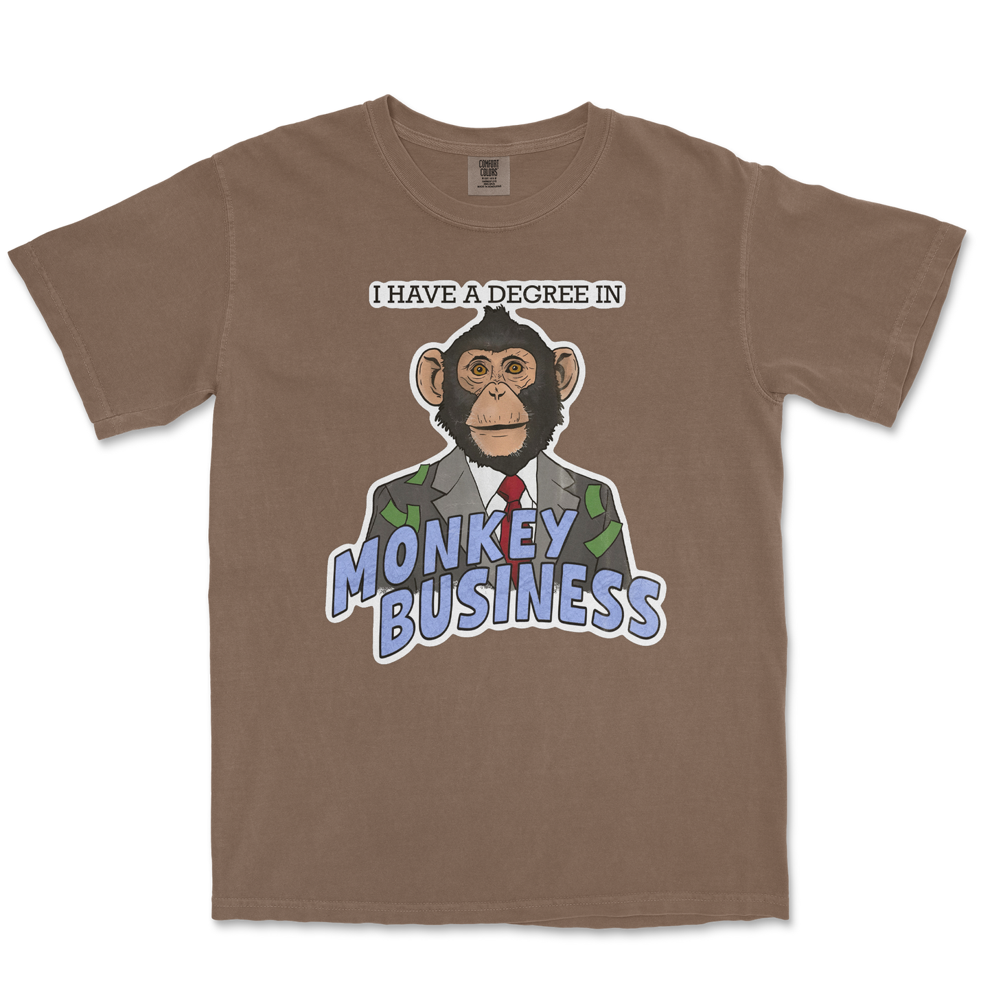 Comfort Colors T-Shirt Monkey Business in Espresso