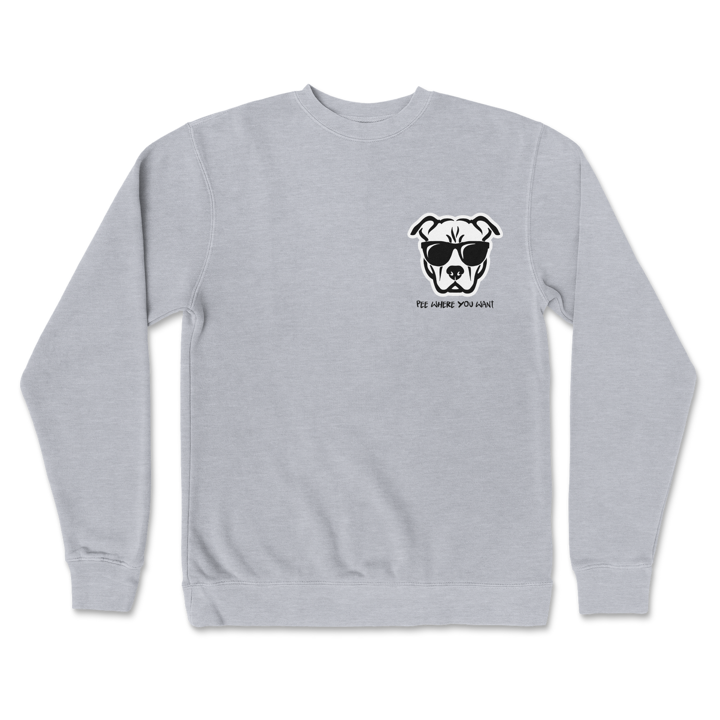 Independent Clothing Co. Crew Neck Pee Where You Want in Grey-Heather