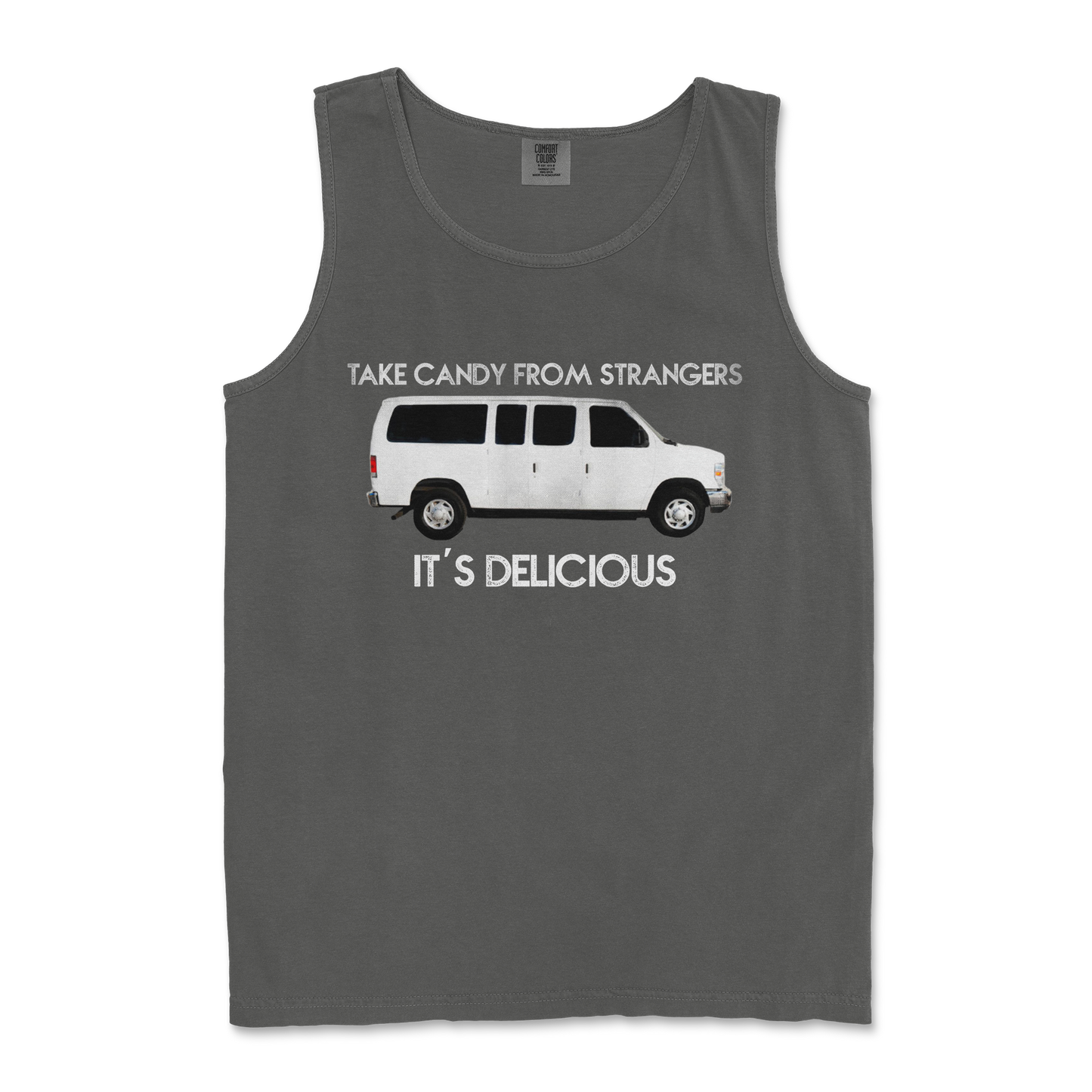 Comfort Colors Tank Top Stranger Danger in Pepper