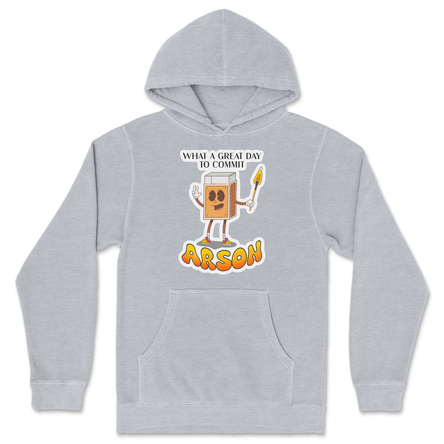 Independent Clothing Co. Hoodie Commit Arson in Grey Heather