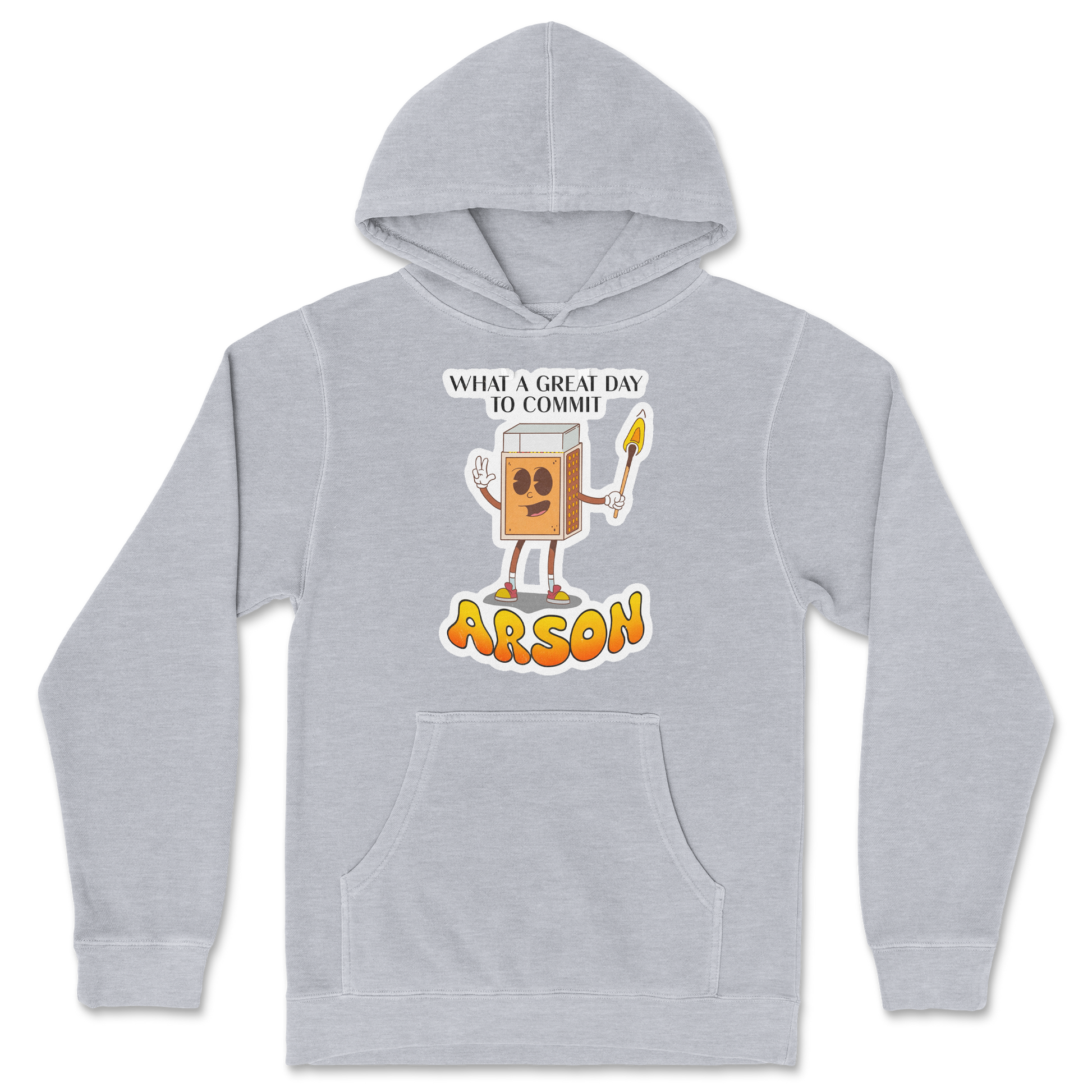 Independent Clothing Co. Hoodie Commit Arson in Grey Heather