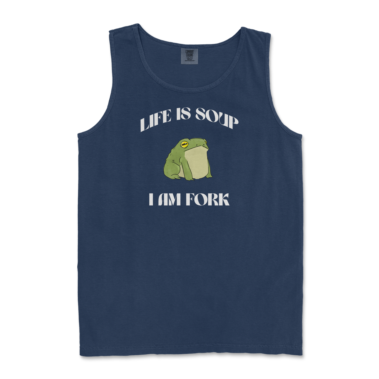 Comfort Colors Tank Top I Am Fork in True-Navy