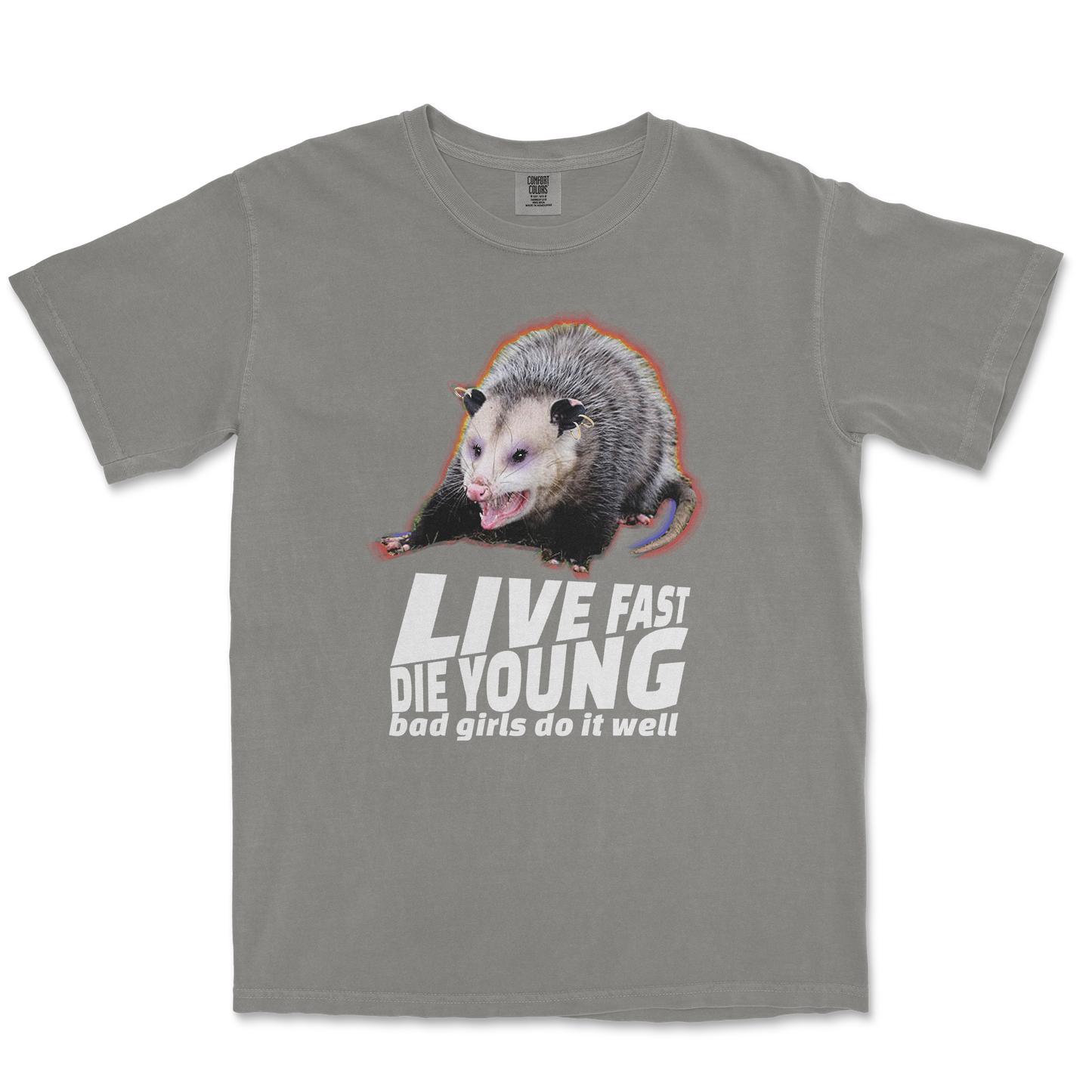 Comfort Colors T-Shirt Live Fast Die Young in Grey