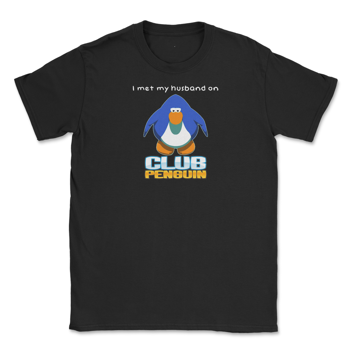 Gildan SoftStyle T-Shirt Club Penguin Husband  in Black