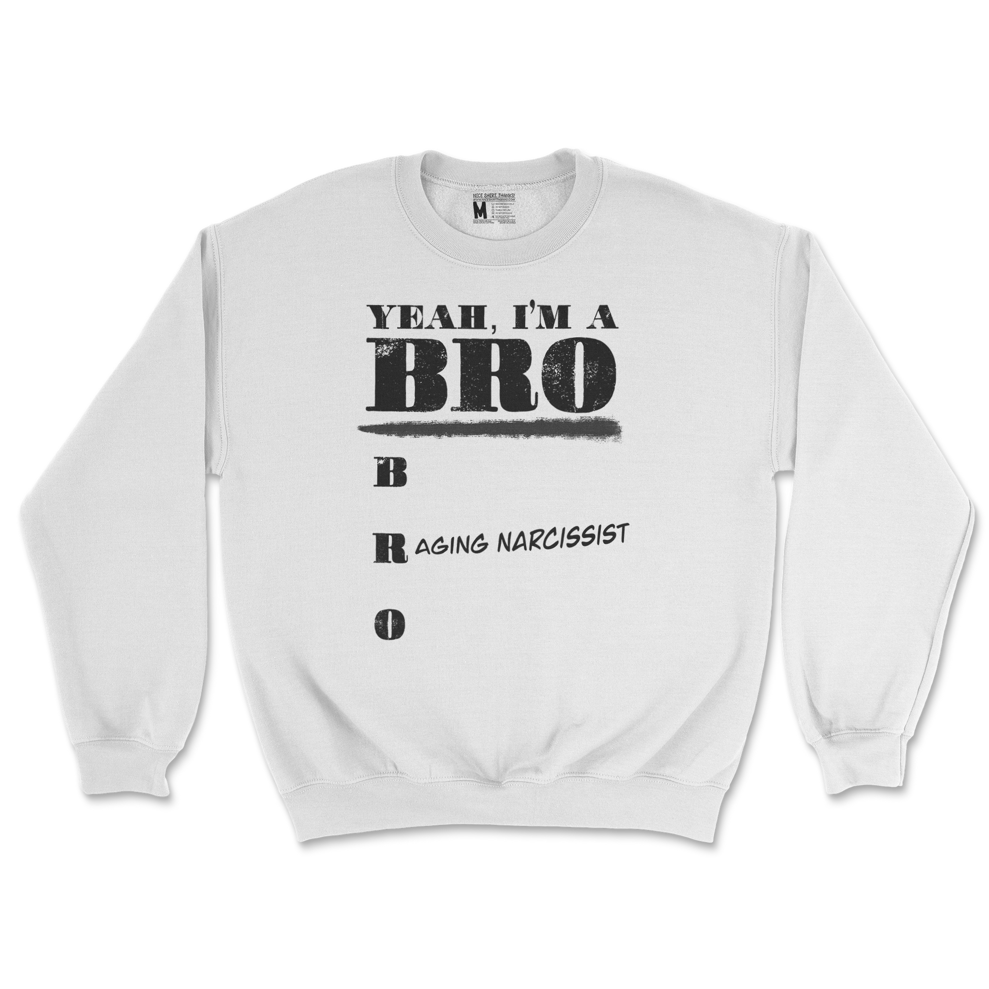 Gildan SoftStyle Crew Neck Im Your Bro in White