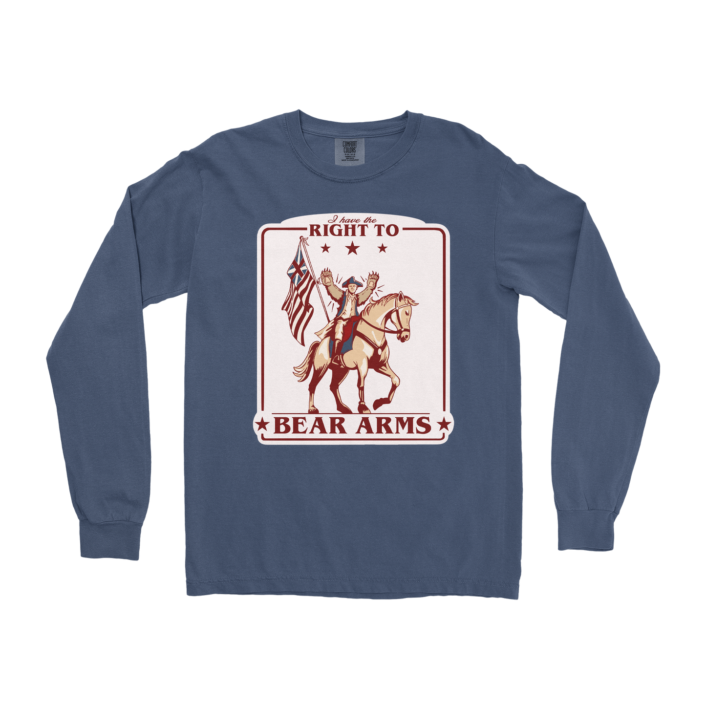 Comfort Colors Long Sleeve Right to Bear Arms in Midnight