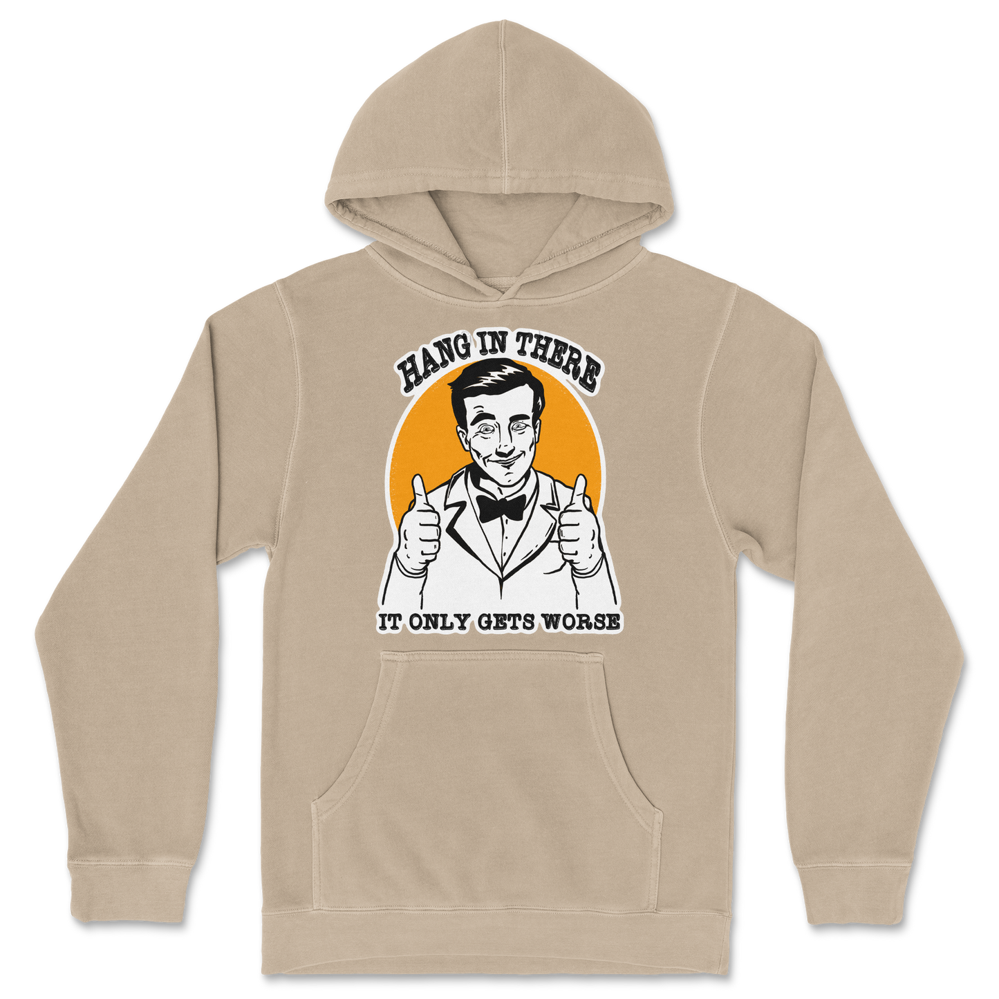 Independent Clothing Co. Hoodie Hang In There in Sandstone