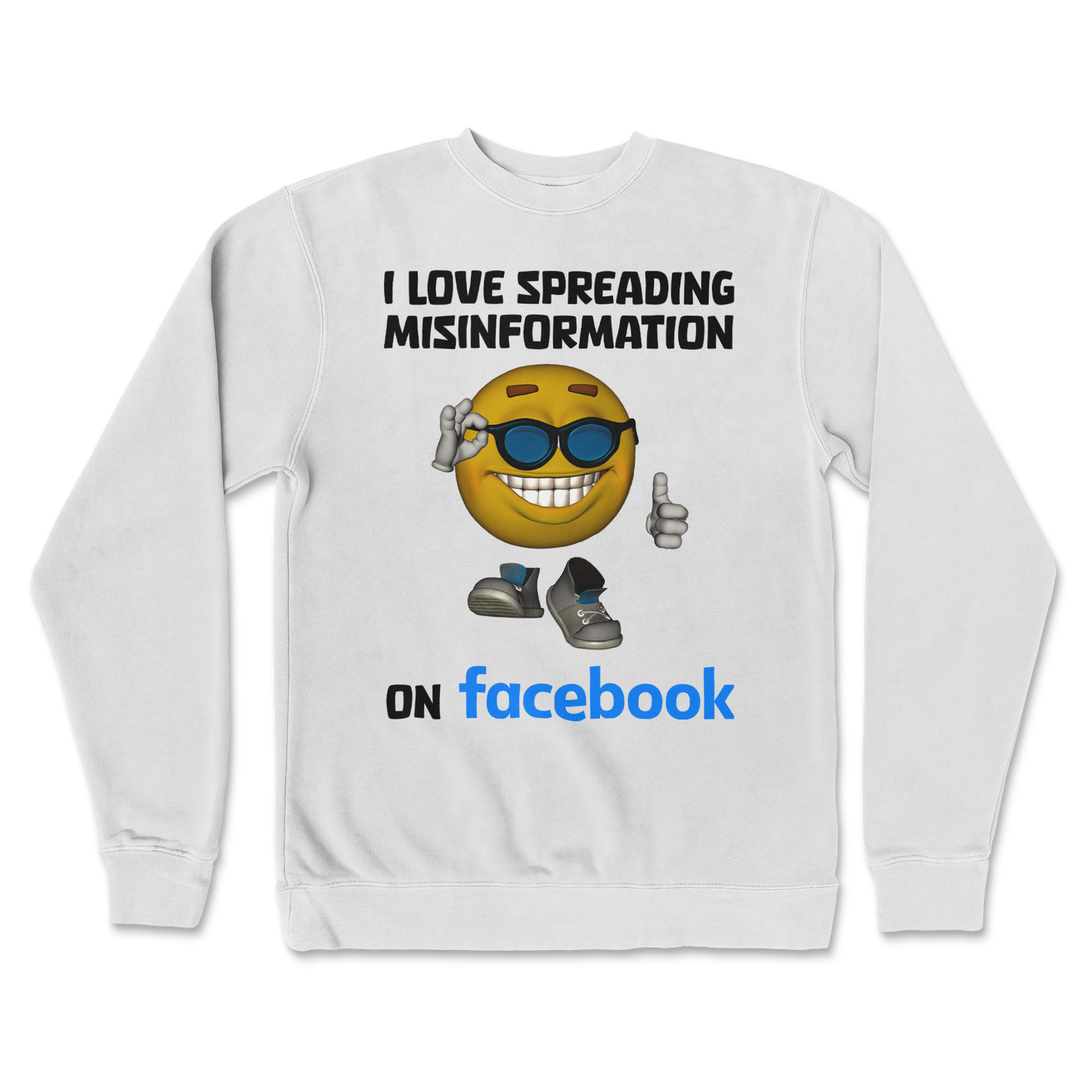 Independent Clothing Co. Crew Neck Spreadin Misinformation in White