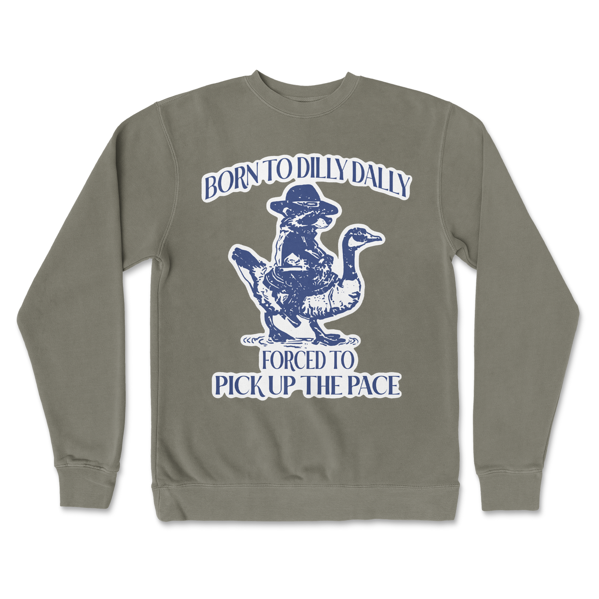 Independent Clothing Co. Crew Neck Dilly Dally  in Army