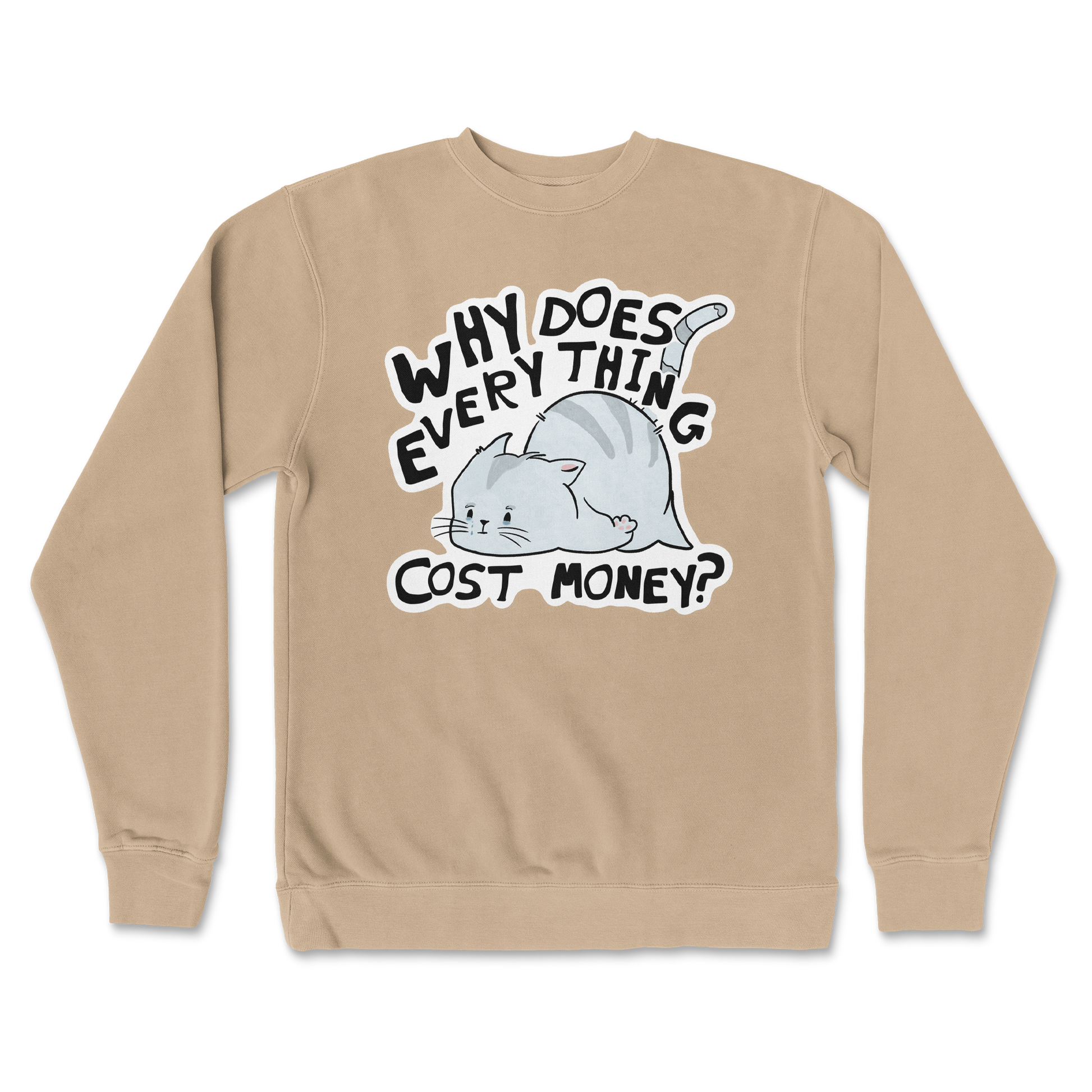 Independent Clothing Co. Crew Neck Broke Cat in Sandstone