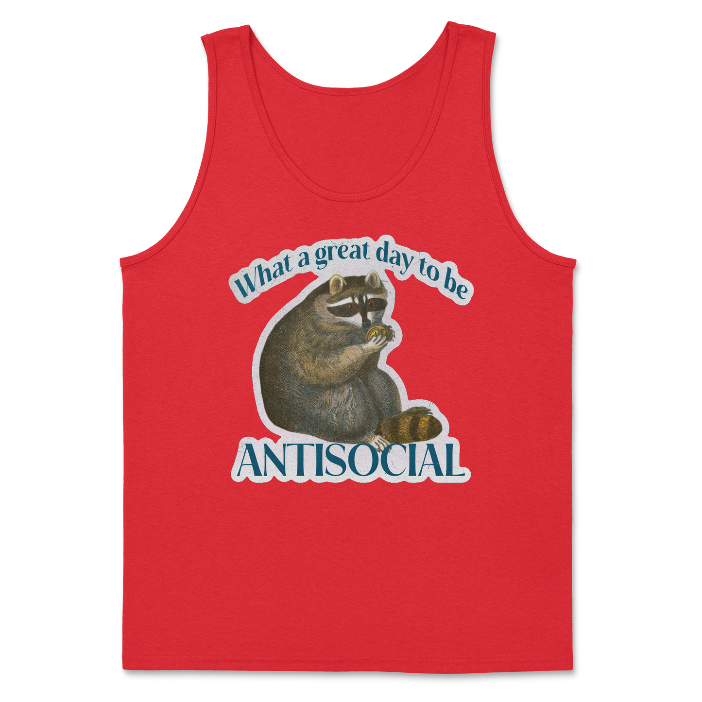 Heavy Blend Tank Top Antisocial in Red