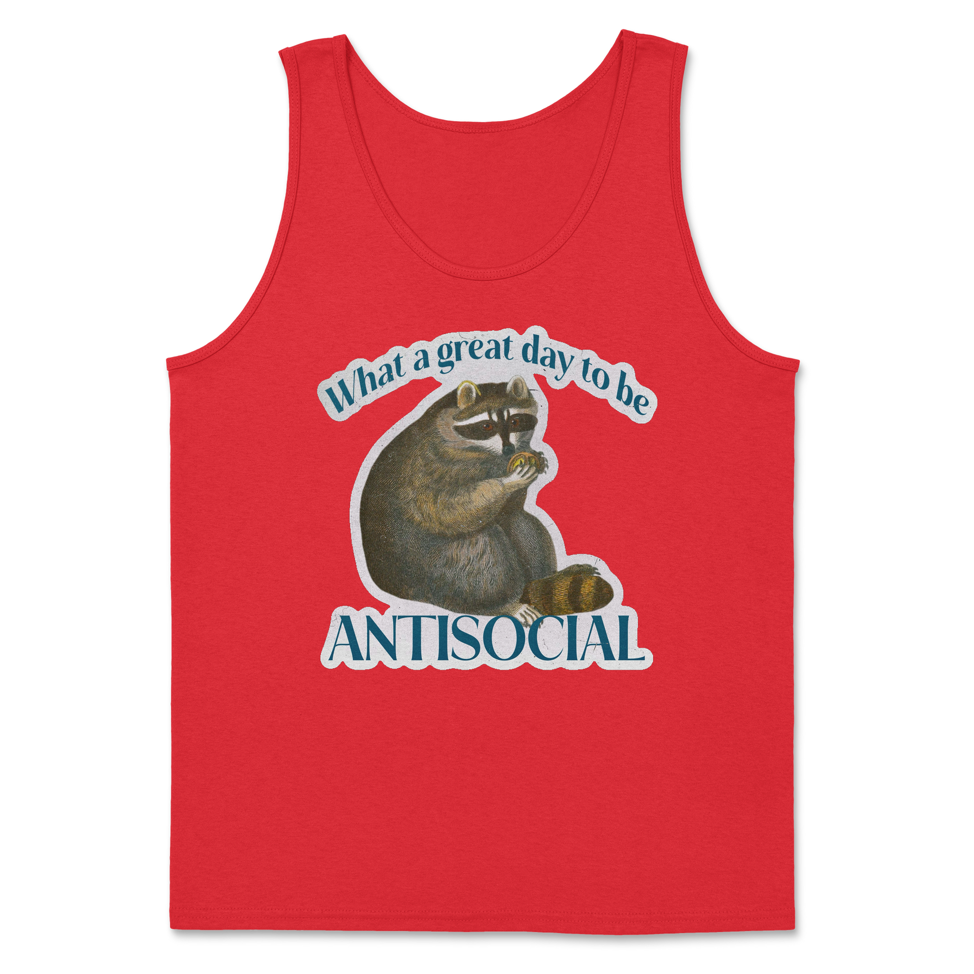 Heavy Blend Tank Top Antisocial in Red