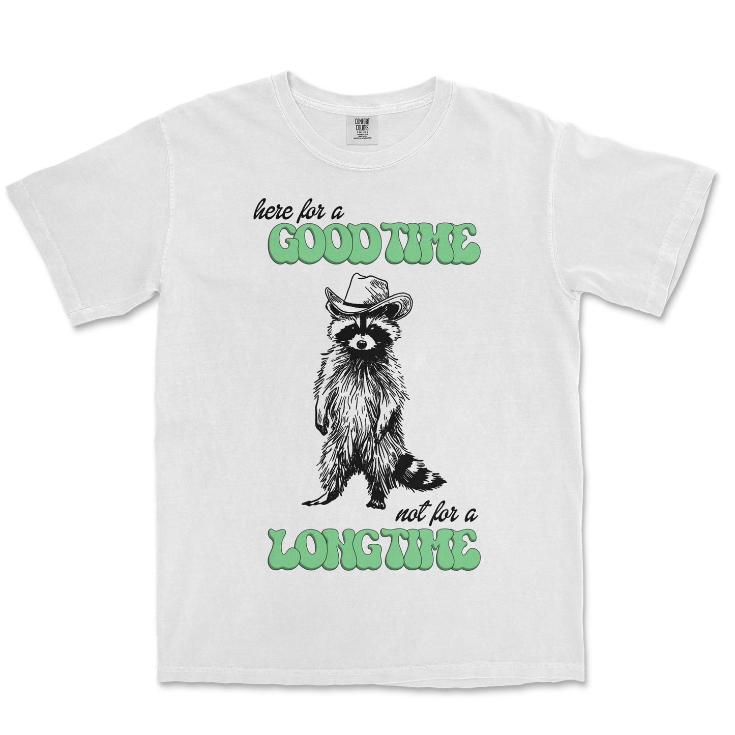 Comfort Colors T-Shirt Here For A Good Time in White