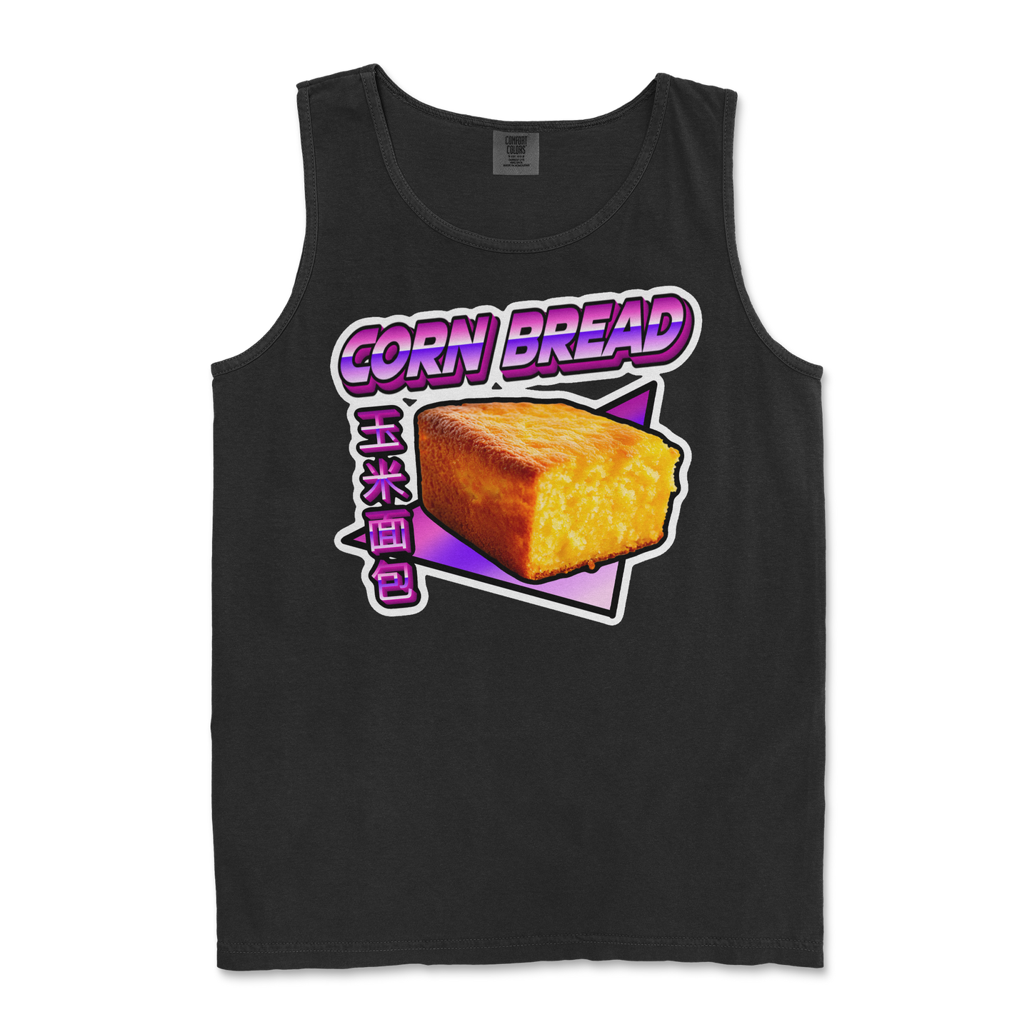 Comfort Colors Tank Top Corn Bread in Black