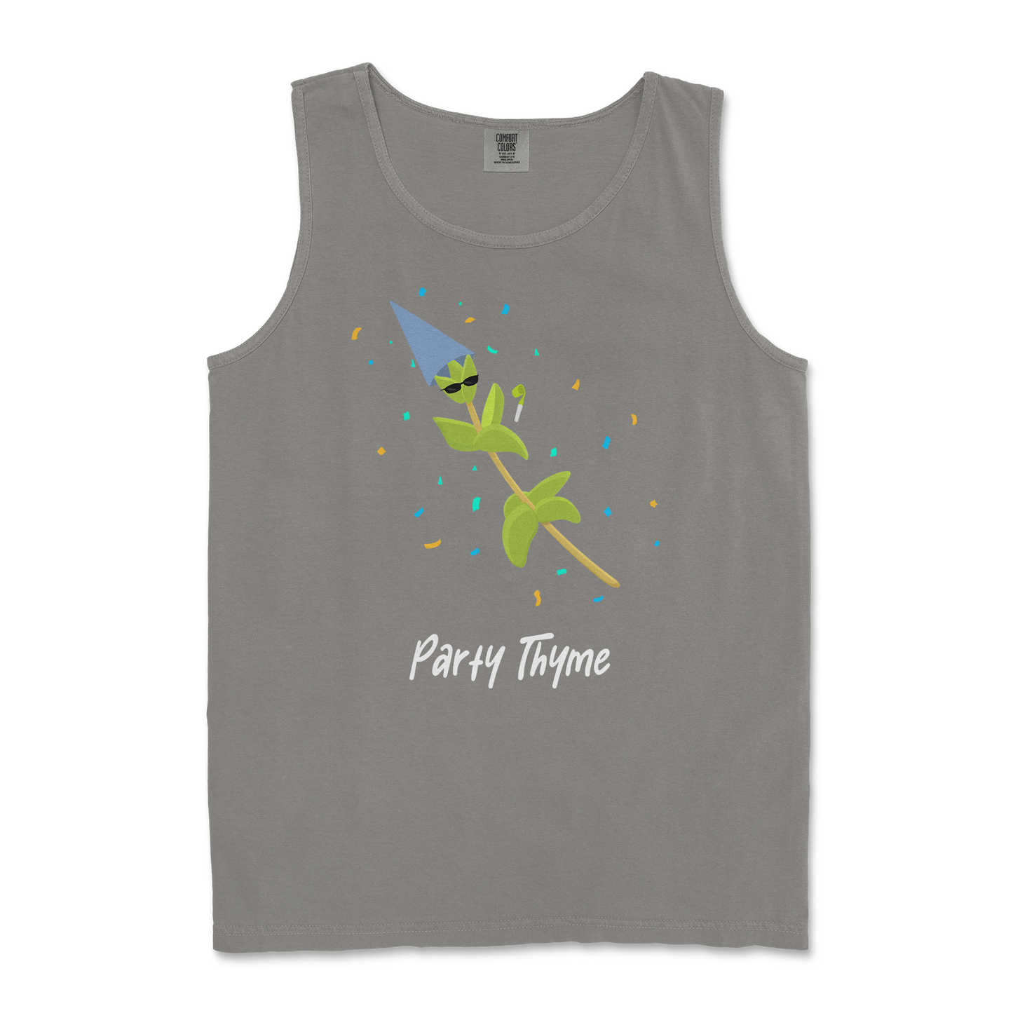 Comfort Colors Tank Top Party Thyme in Grey