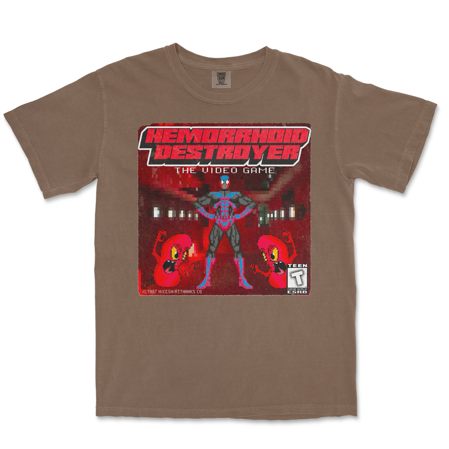 Comfort Colors T-Shirt Hemorrhoid Destroyer in Espresso