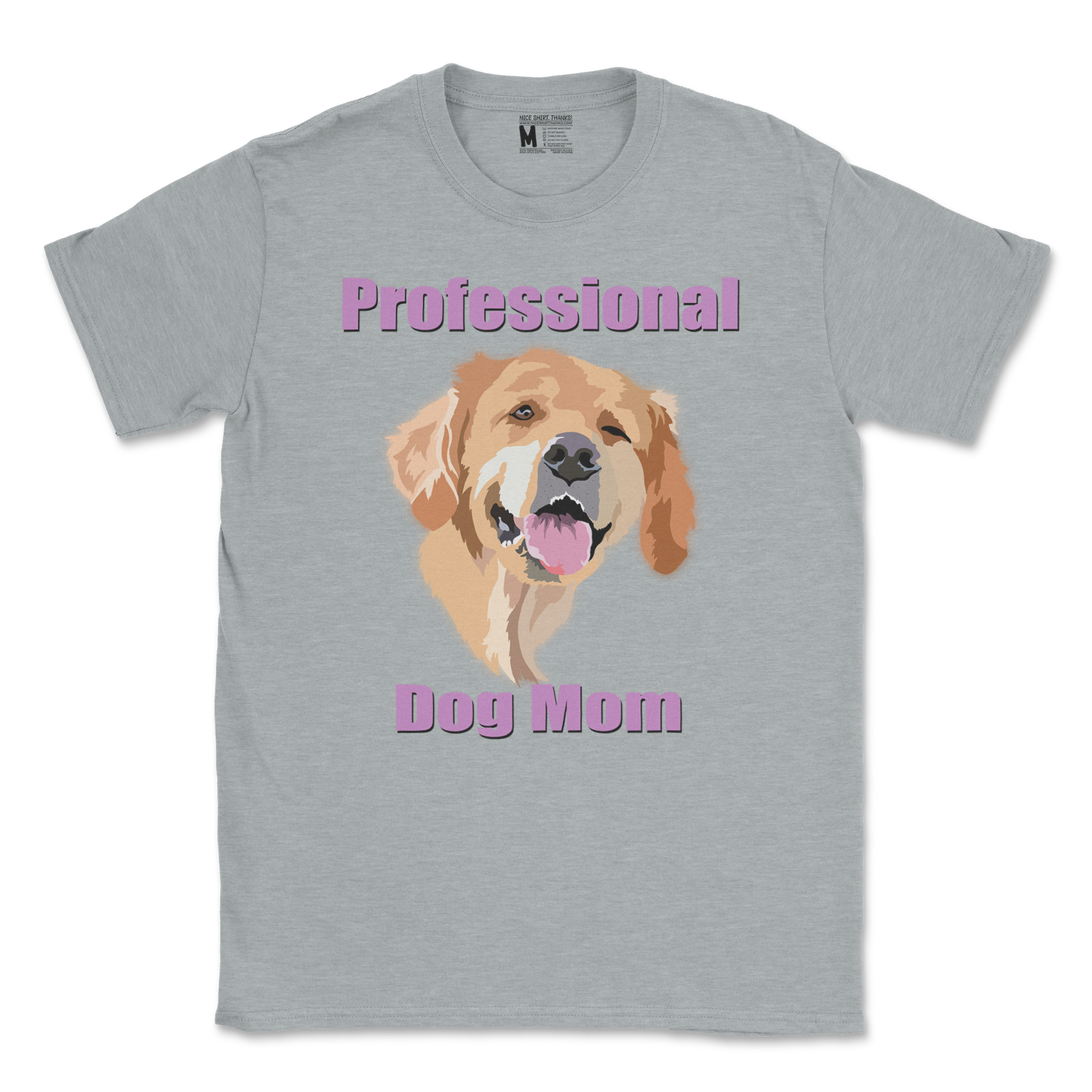 Gildan SoftStyle T-Shirt Dog Mom in Sports Grey