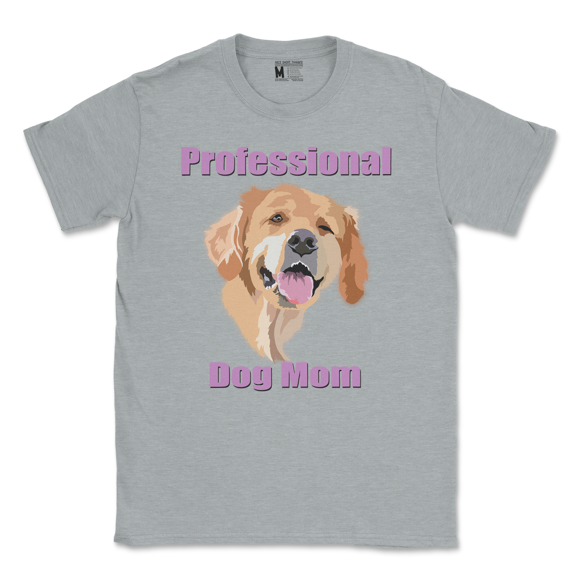 Gildan SoftStyle T-Shirt Dog Mom in Sports Grey