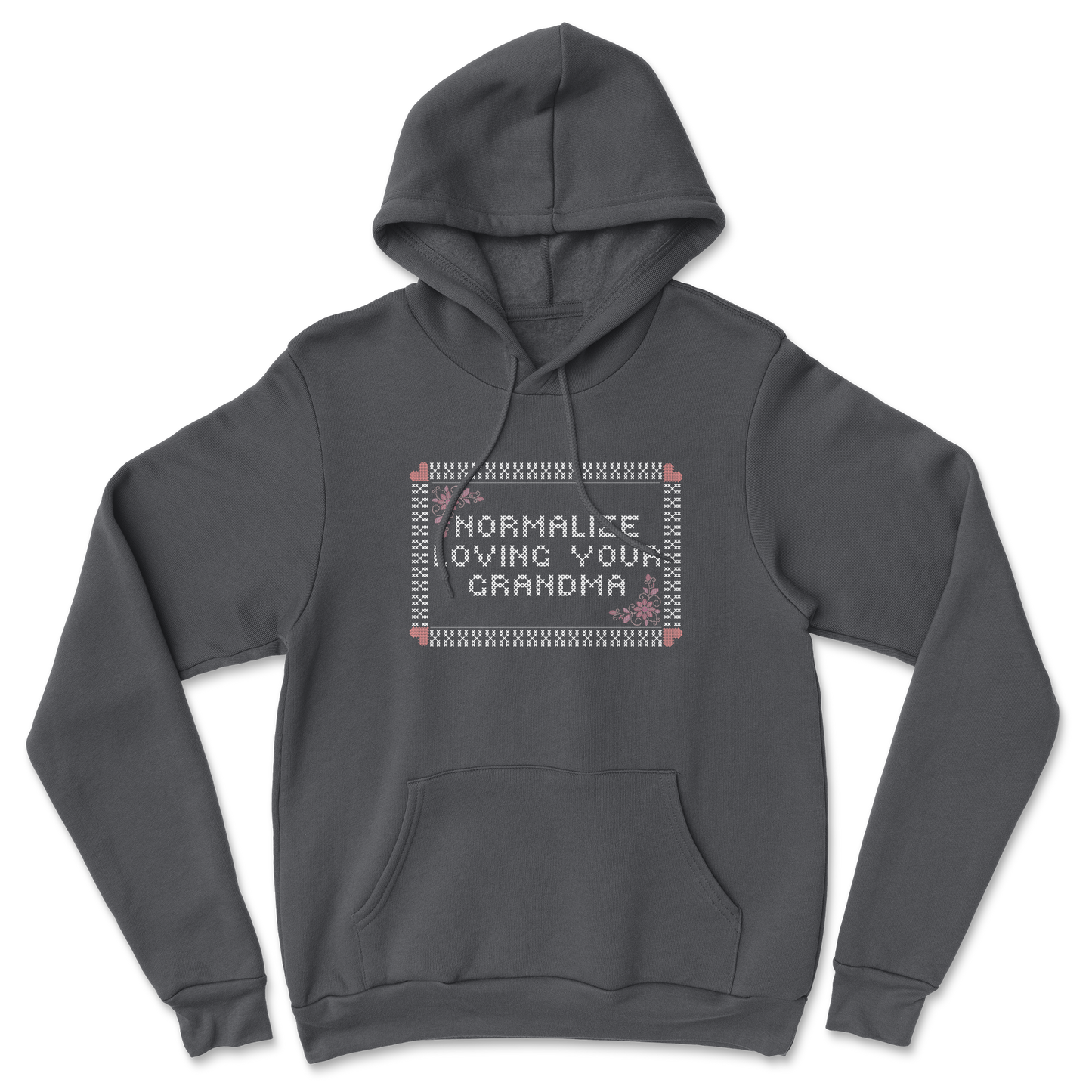 Heavy Blend Hoodie Cross Stitch in Black