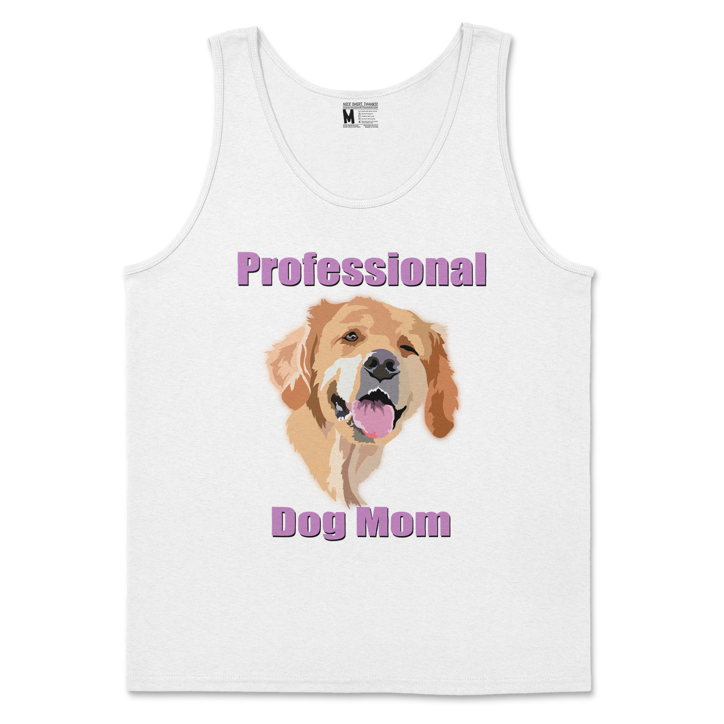 Gildan SoftStyle Tank Top Dog Mom in White