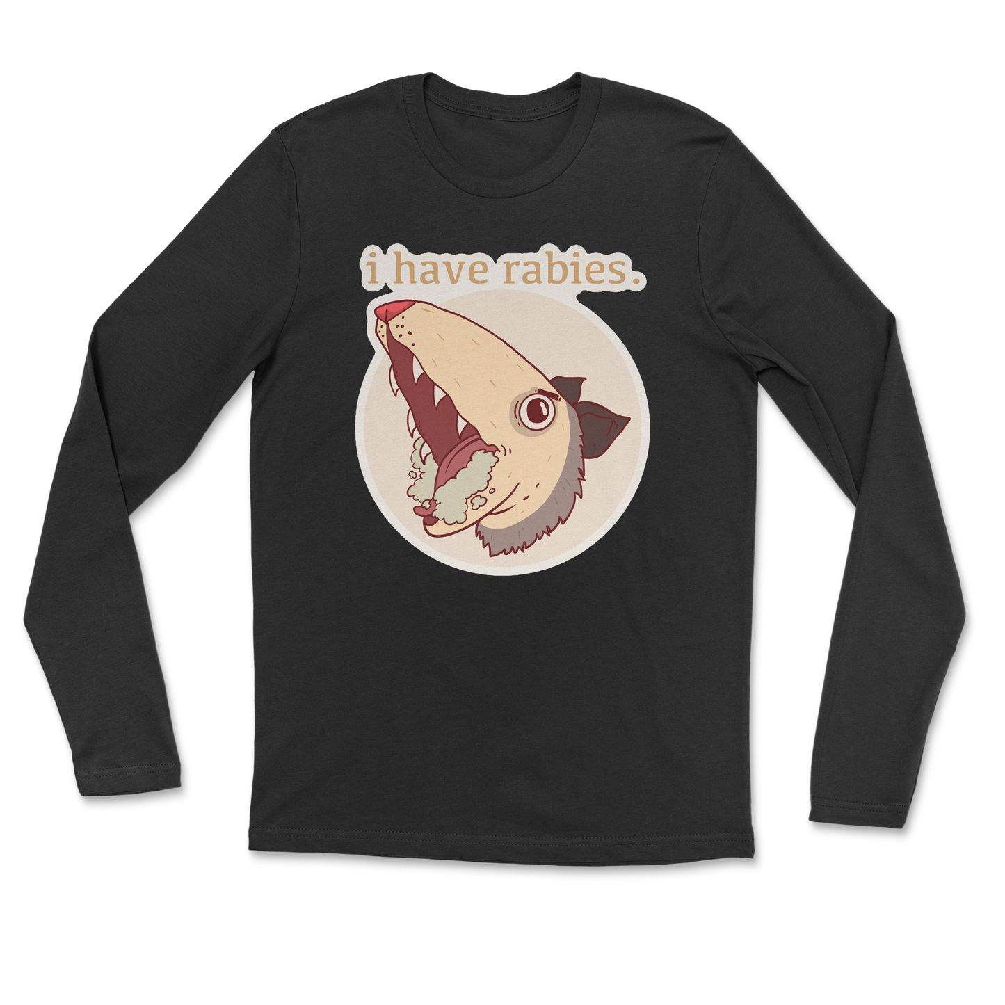 Heavy Blend Long Sleeve I Have Rabies in Black