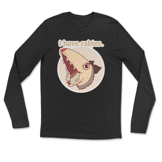 Heavy Blend Long Sleeve I Have Rabies in Black
