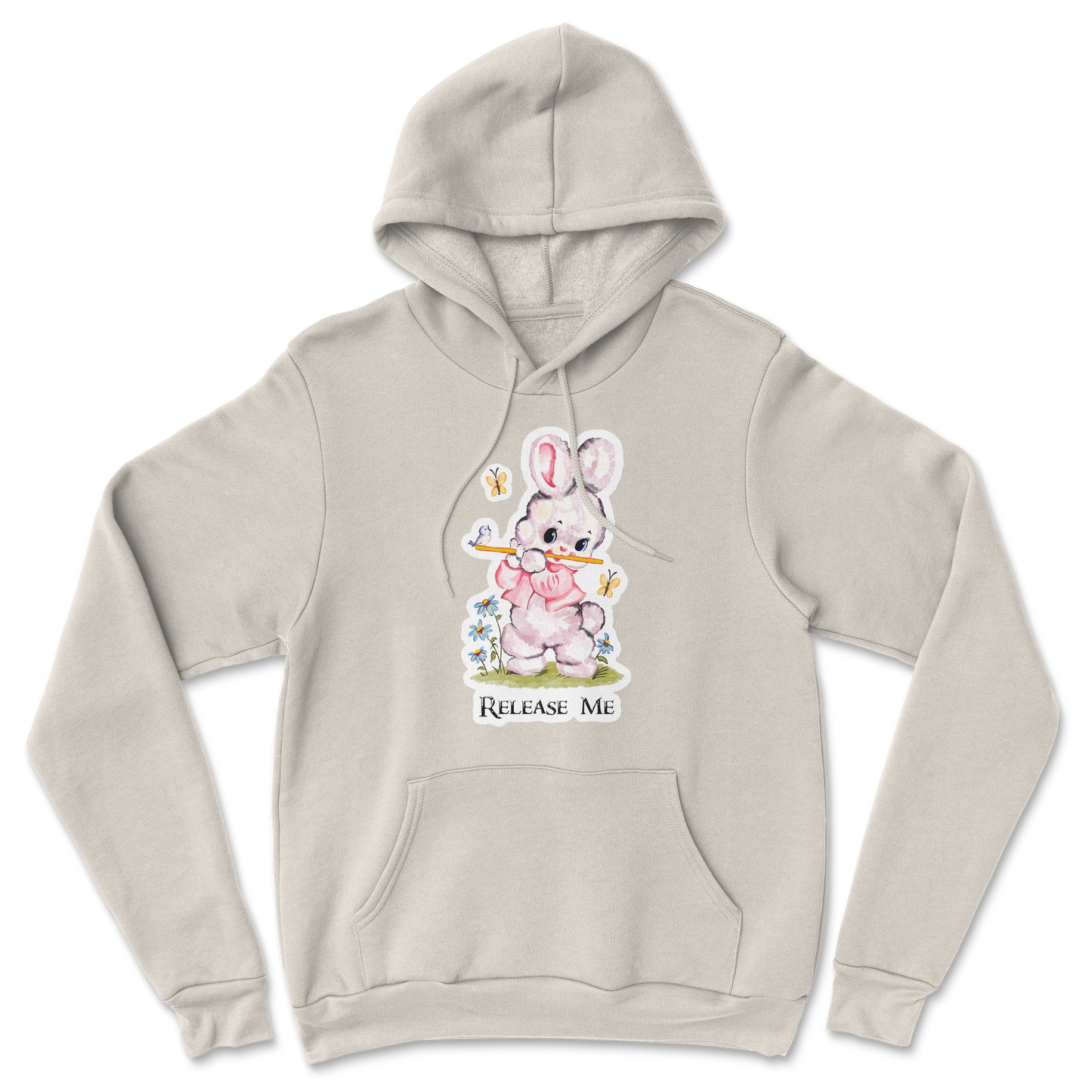 Heavy Blend Hoodie Cute Bunny in Sand