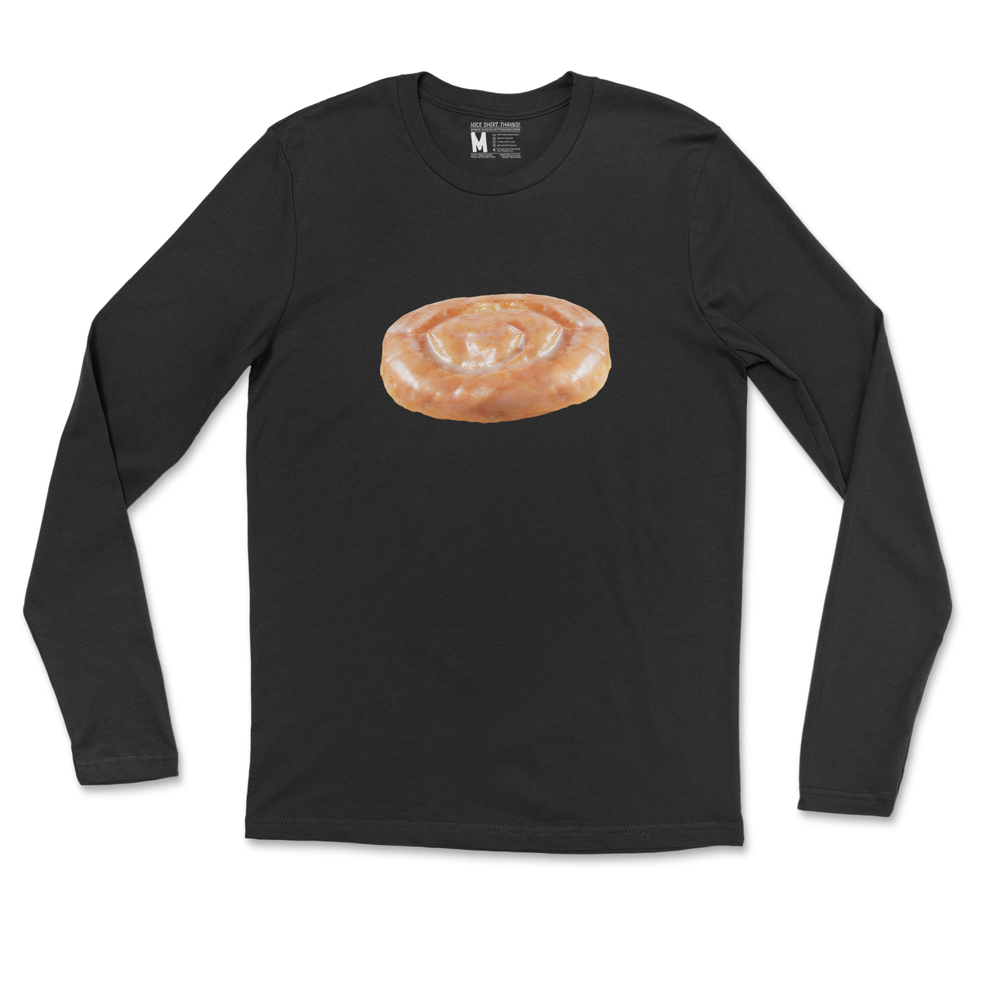 Gildan SoftStyle Long Sleeve Honey Bun in Black