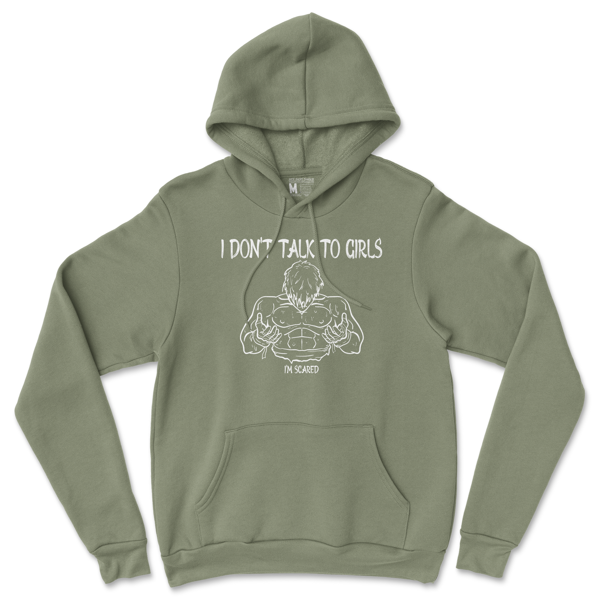 Gildan SoftStyle Hoodie Gym Shirt in Military Green