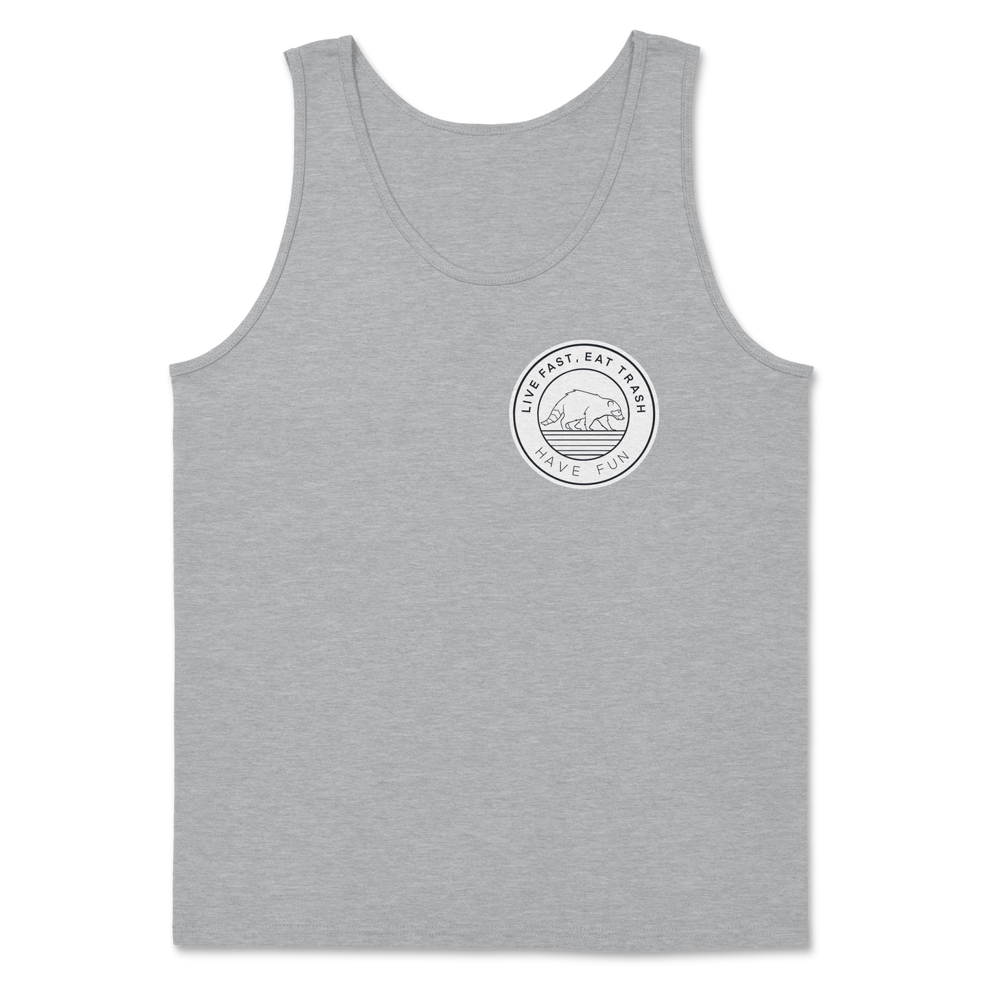 Heavy Blend Tank Top Raccoon Logo in Sports-Grey