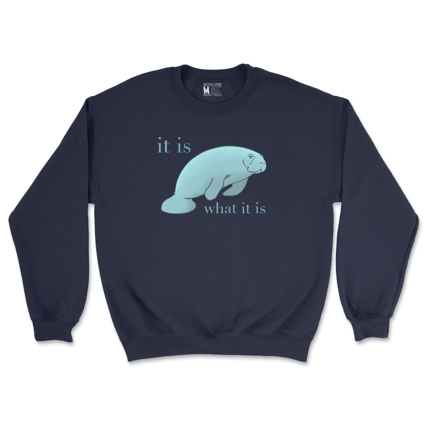 Gildan SoftStyle Crew Neck Manatee in Navy