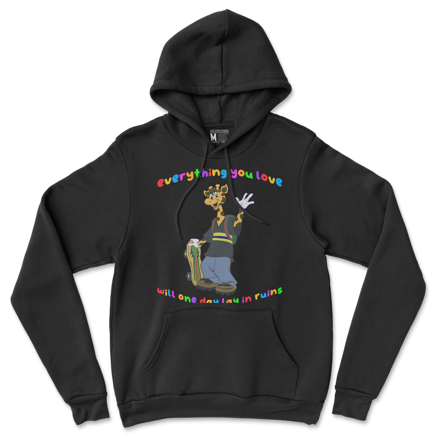 Gildan SoftStyle Hoodie Jerry the Giraffe in Back