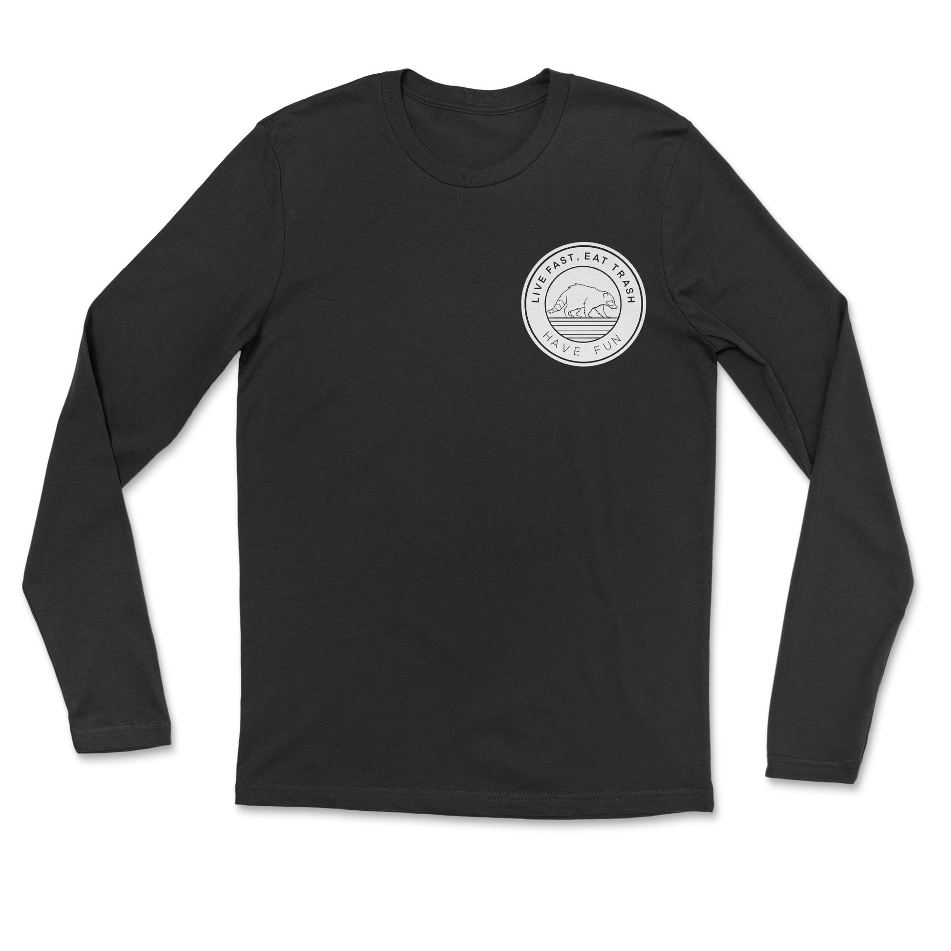 Heavy Blend Long Sleeve Raccoon Logo  in Black