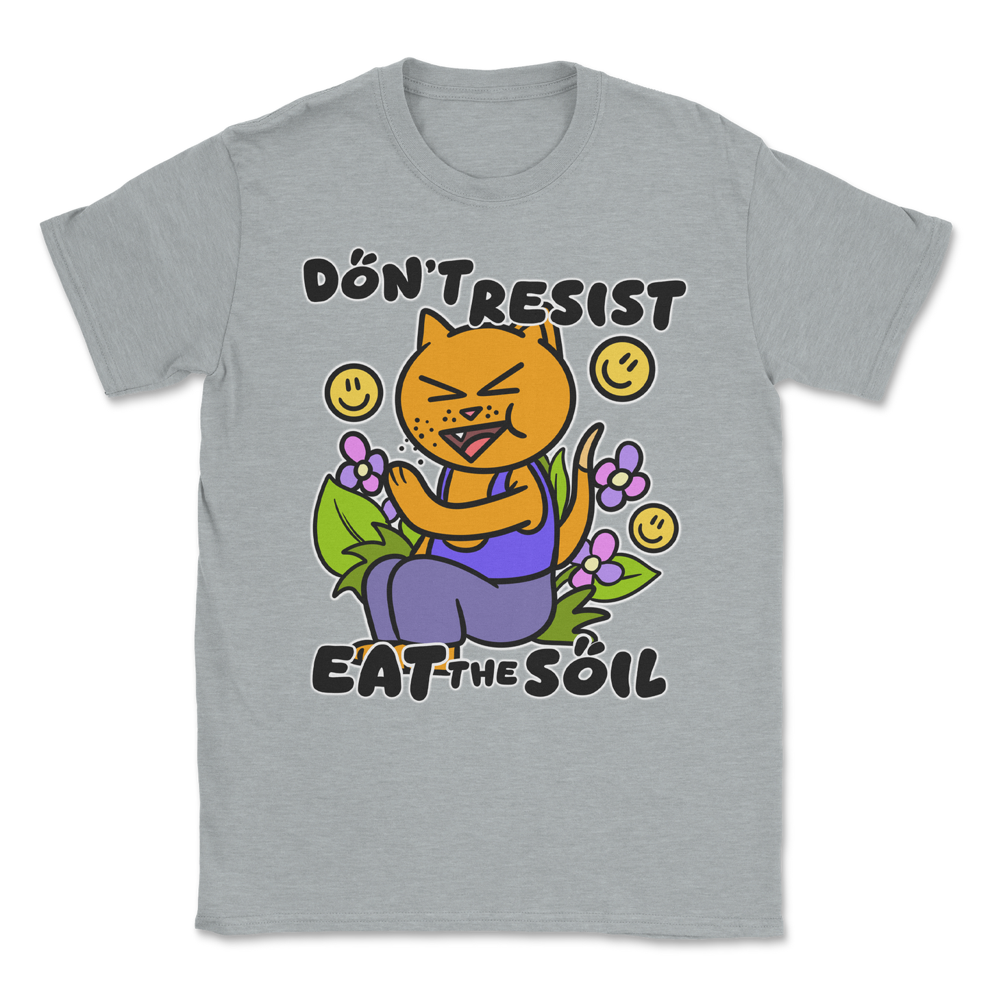 The Nice Shirt T-Shirt Eat The Soil in Sport-Grey