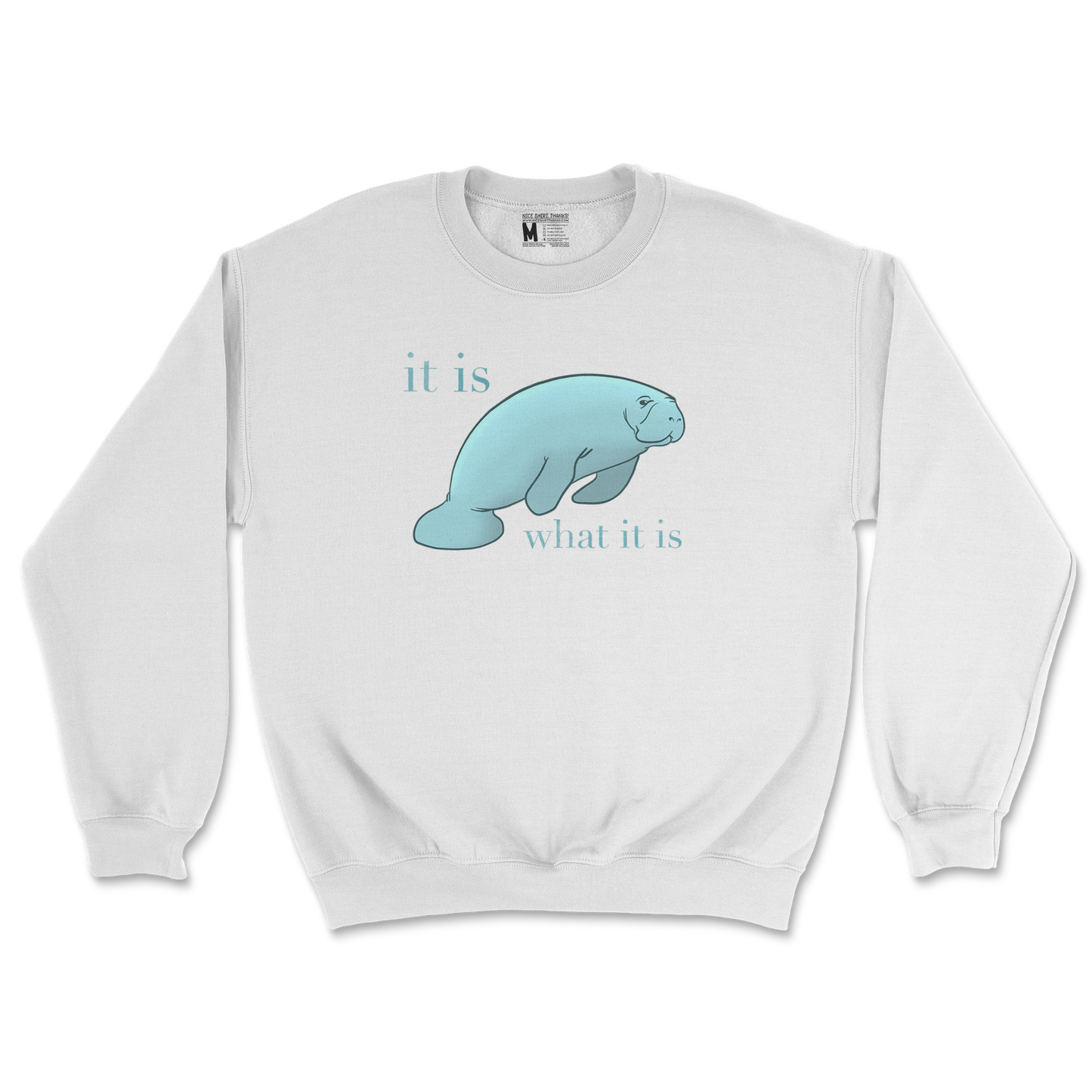 Gildan SoftStyle Crew Neck Manatee in White