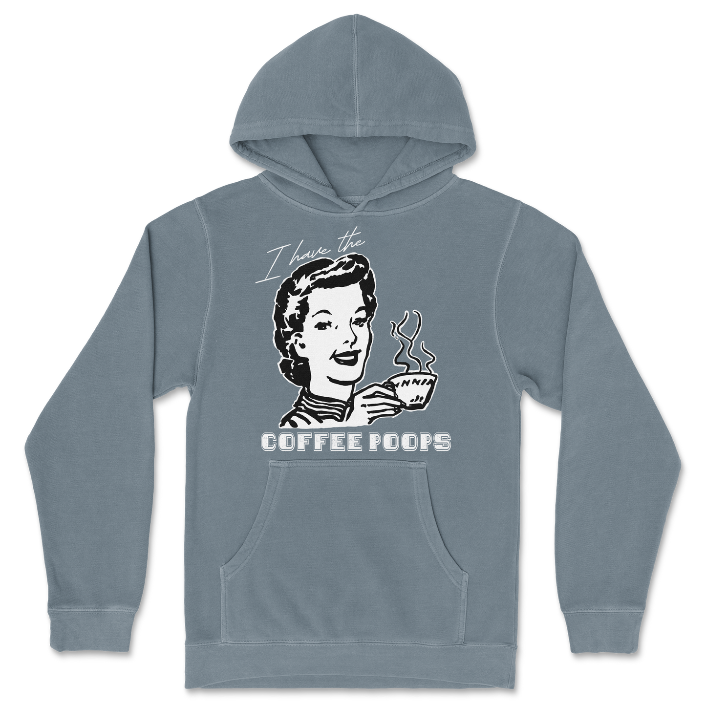 Independent Clothing Co. Hoodie Coffee Poops in Blue-Magic