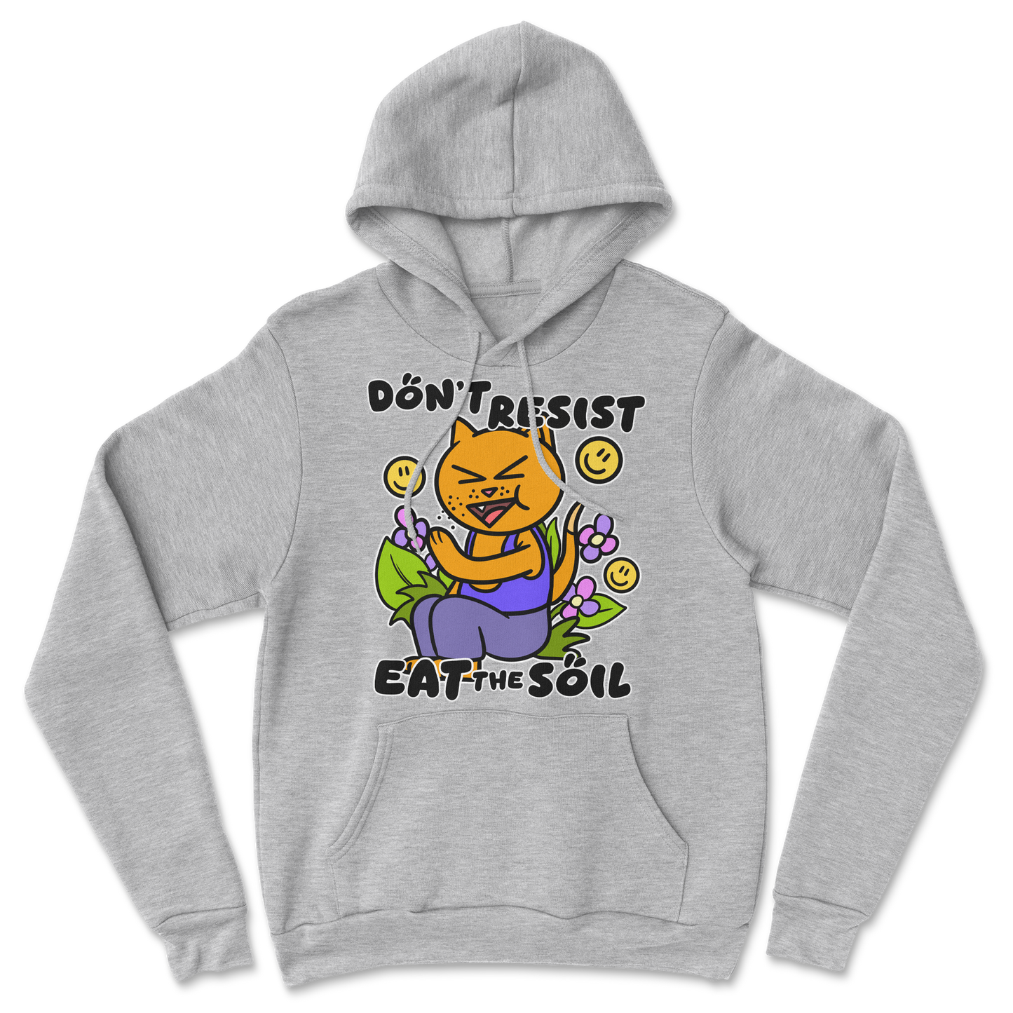 The Nice Shirt Hoodie Eat The Soil in Grey-Heather