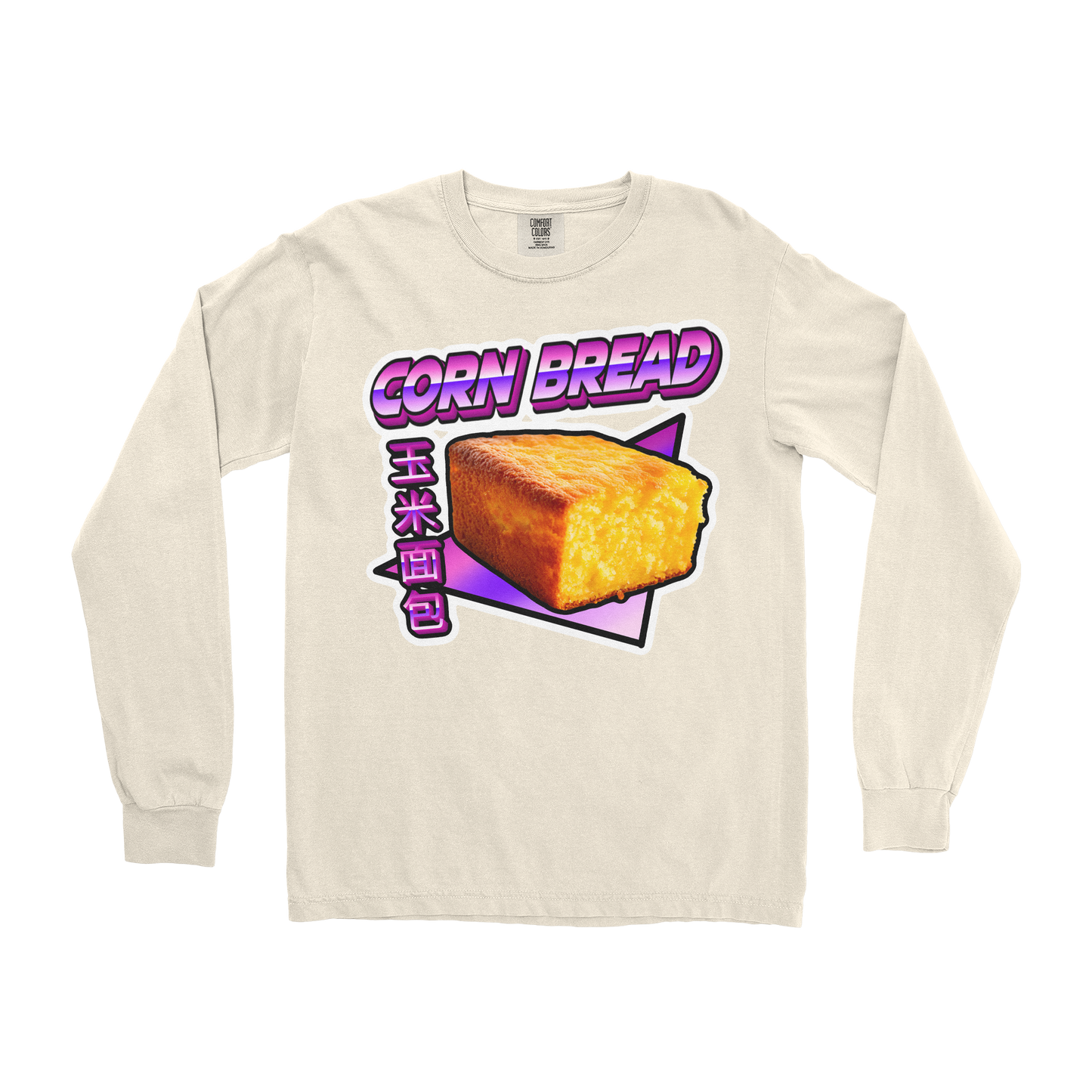 Comfort Colors Long Sleeve Corn Bread in Ivory