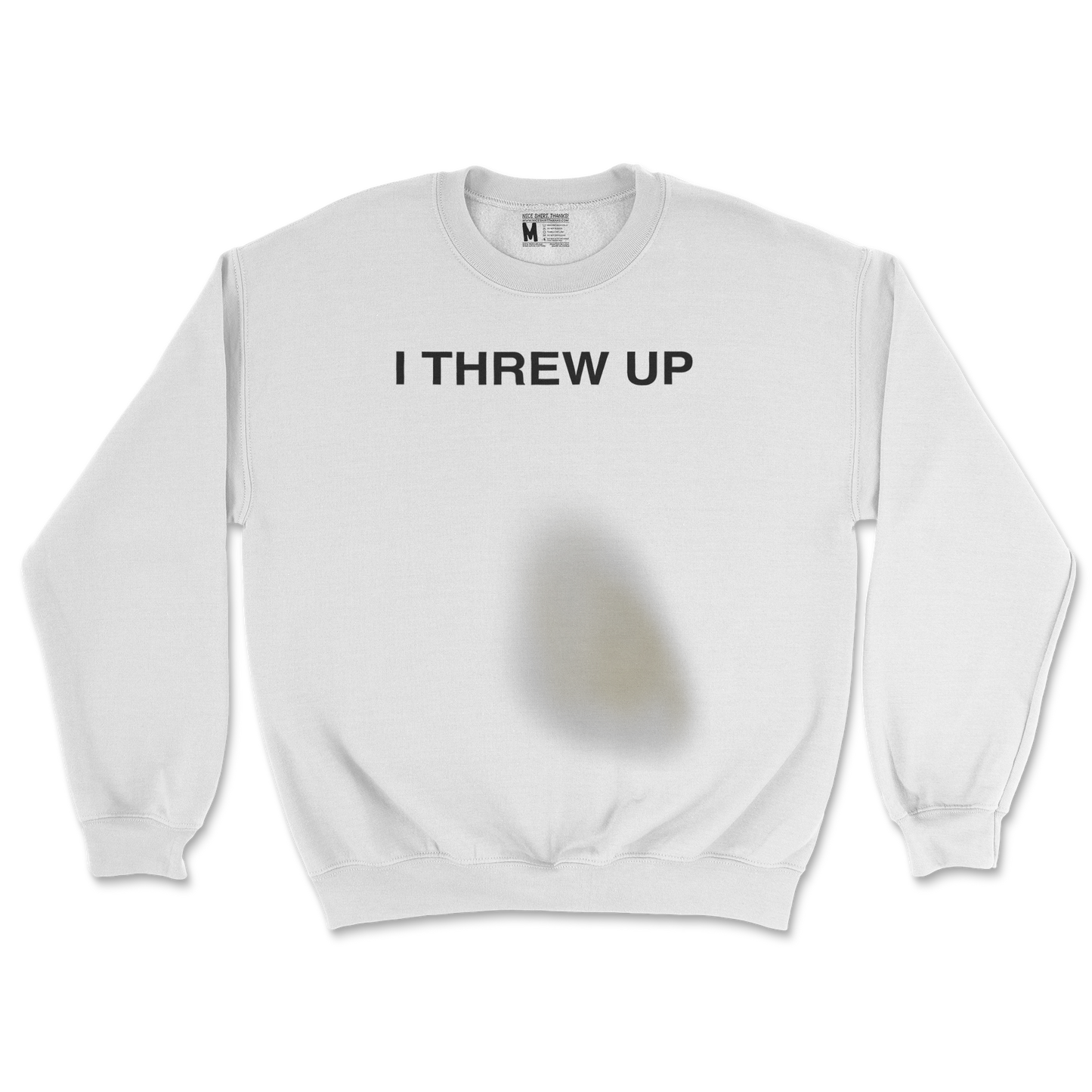 Gildan SoftStyle Crew Neck Mom I Threw Up in White